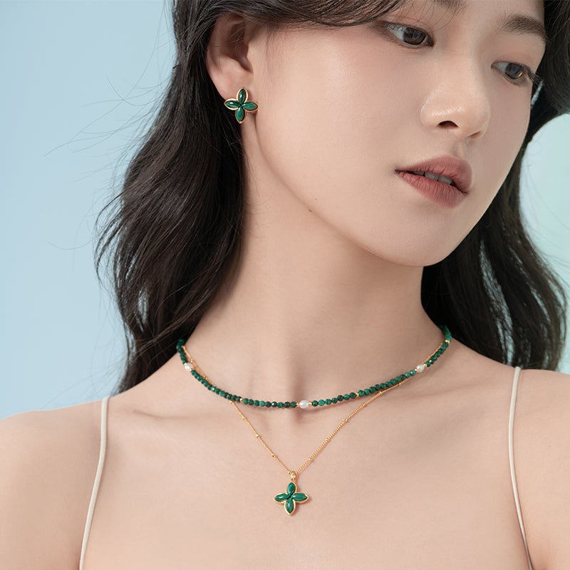 Fangfei Necklace Malachite Green