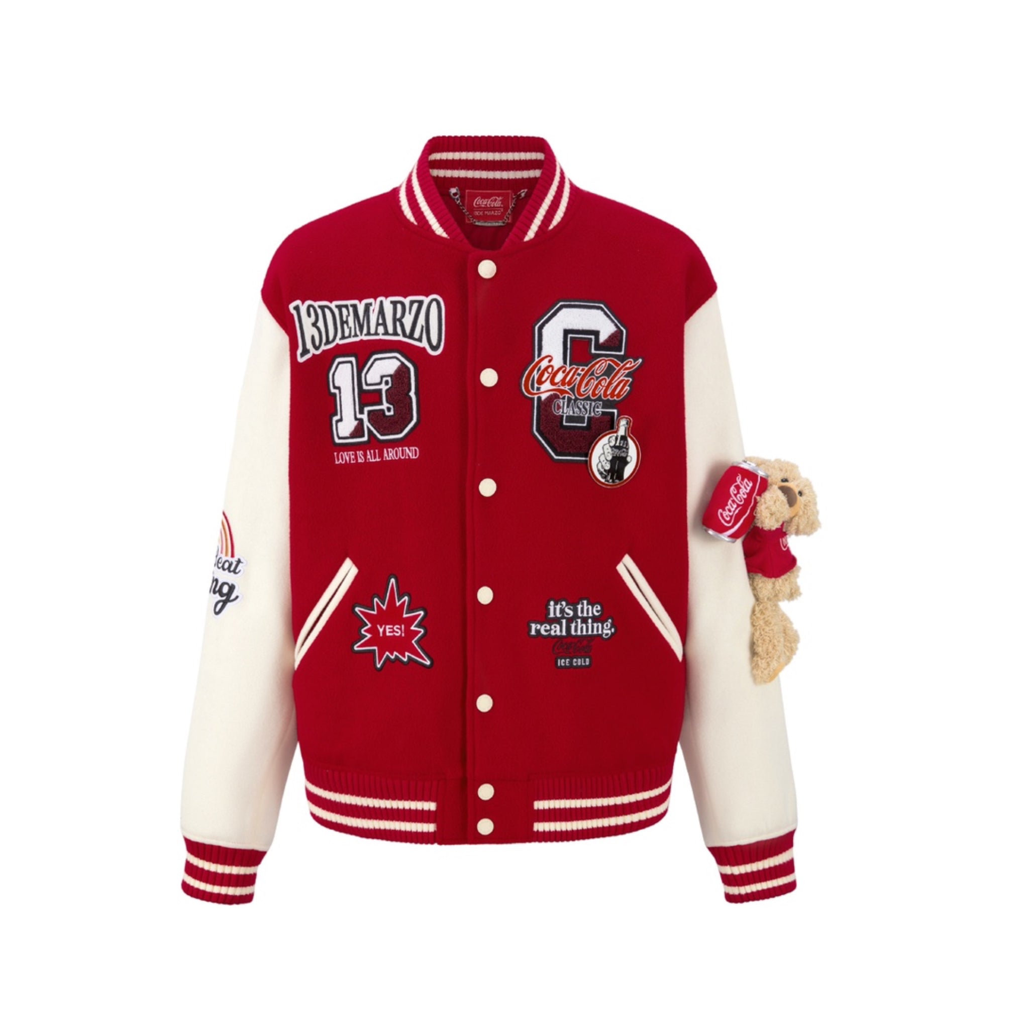 13 De Marzo Coca Cola Bear Baseball Jacket