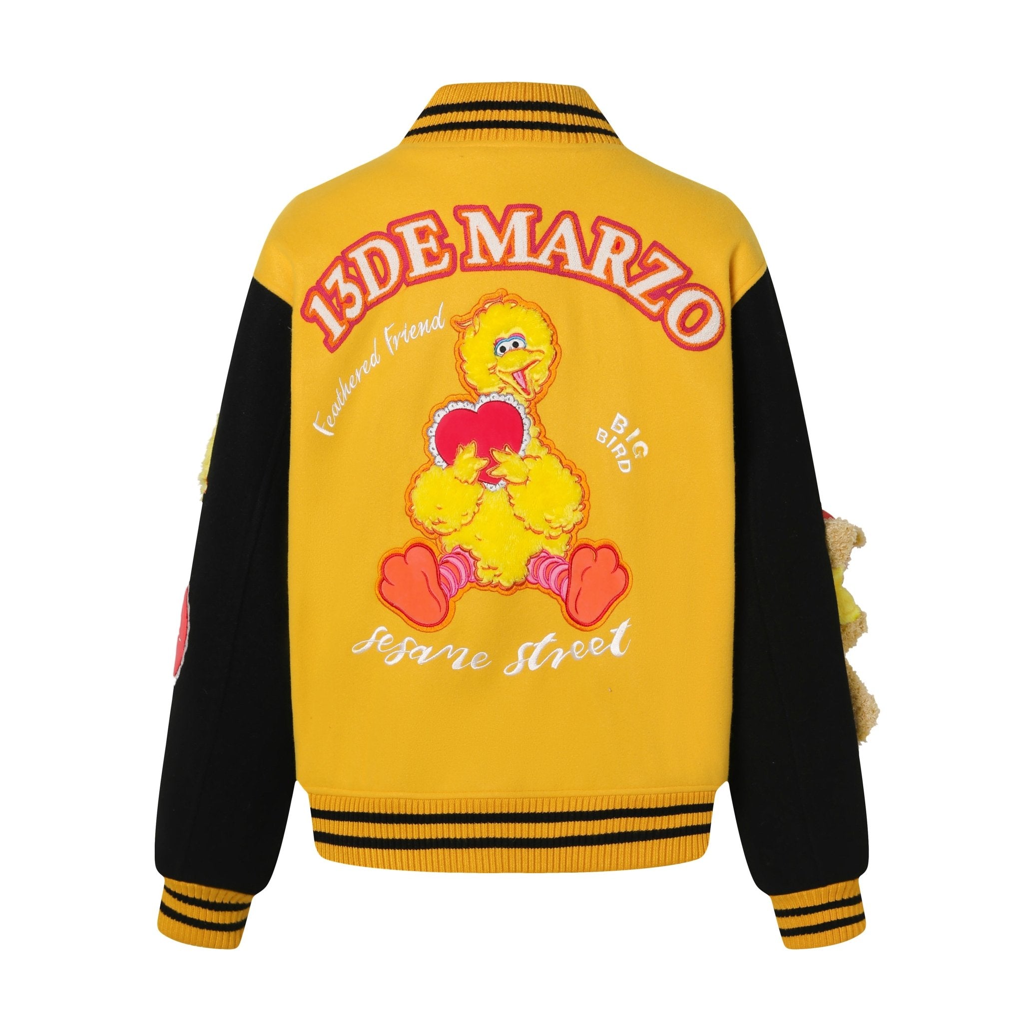 13DE MARZO x Sesame Street Bigbird Baseball Jersey