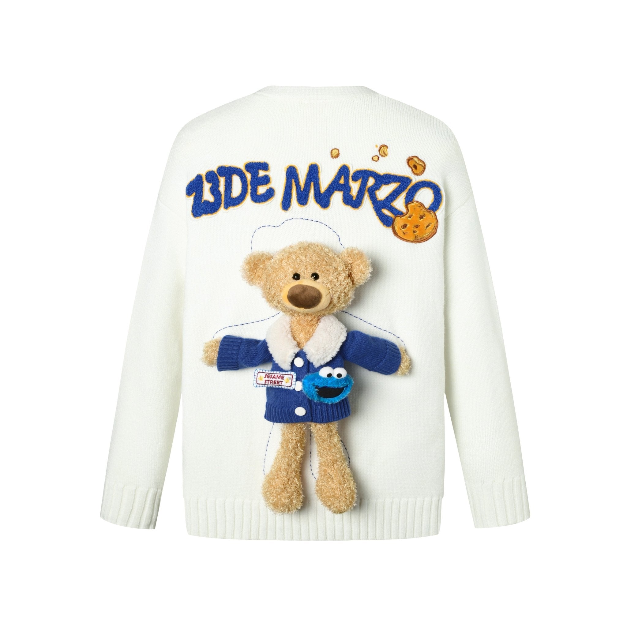 13DE MARZO x Sesame Street Cookie Monster Sweater Cardigan