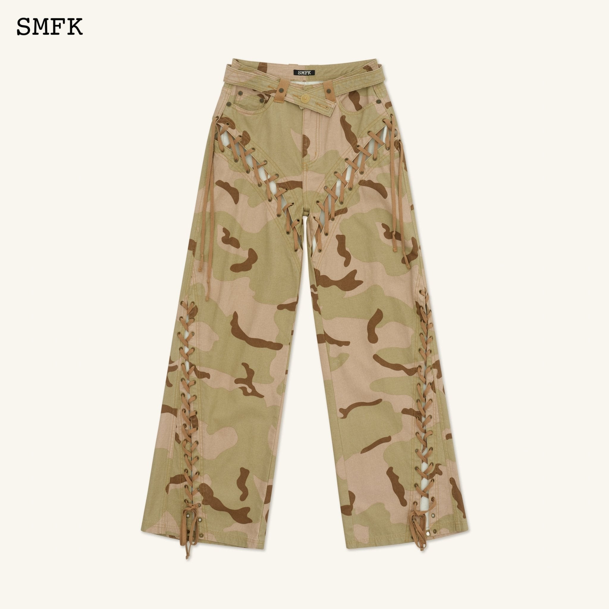 Ancient Myth Camouflage Desert Wide-Leg Jeans