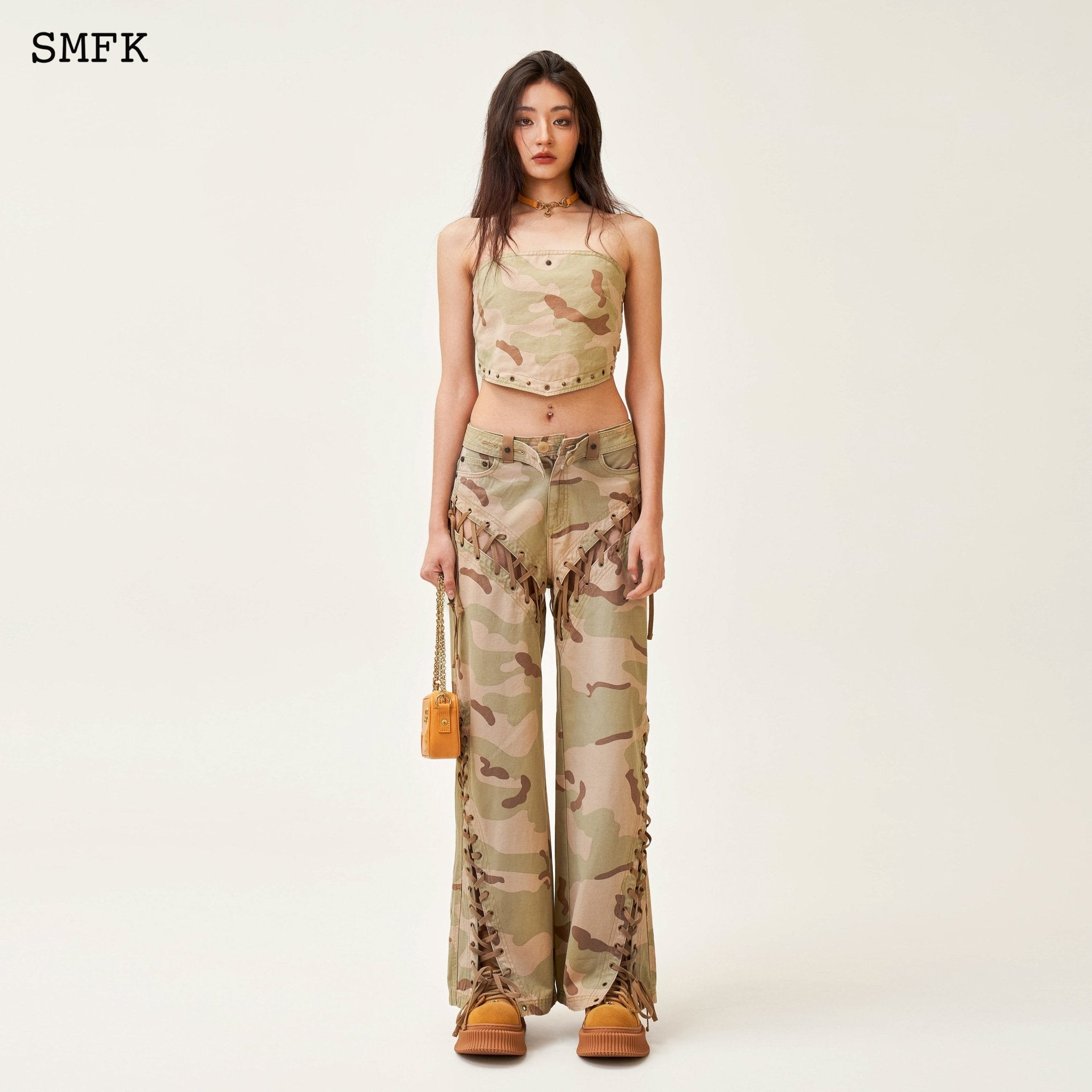 Ancient Myth Desert Camouflage Bandeau Tube Top