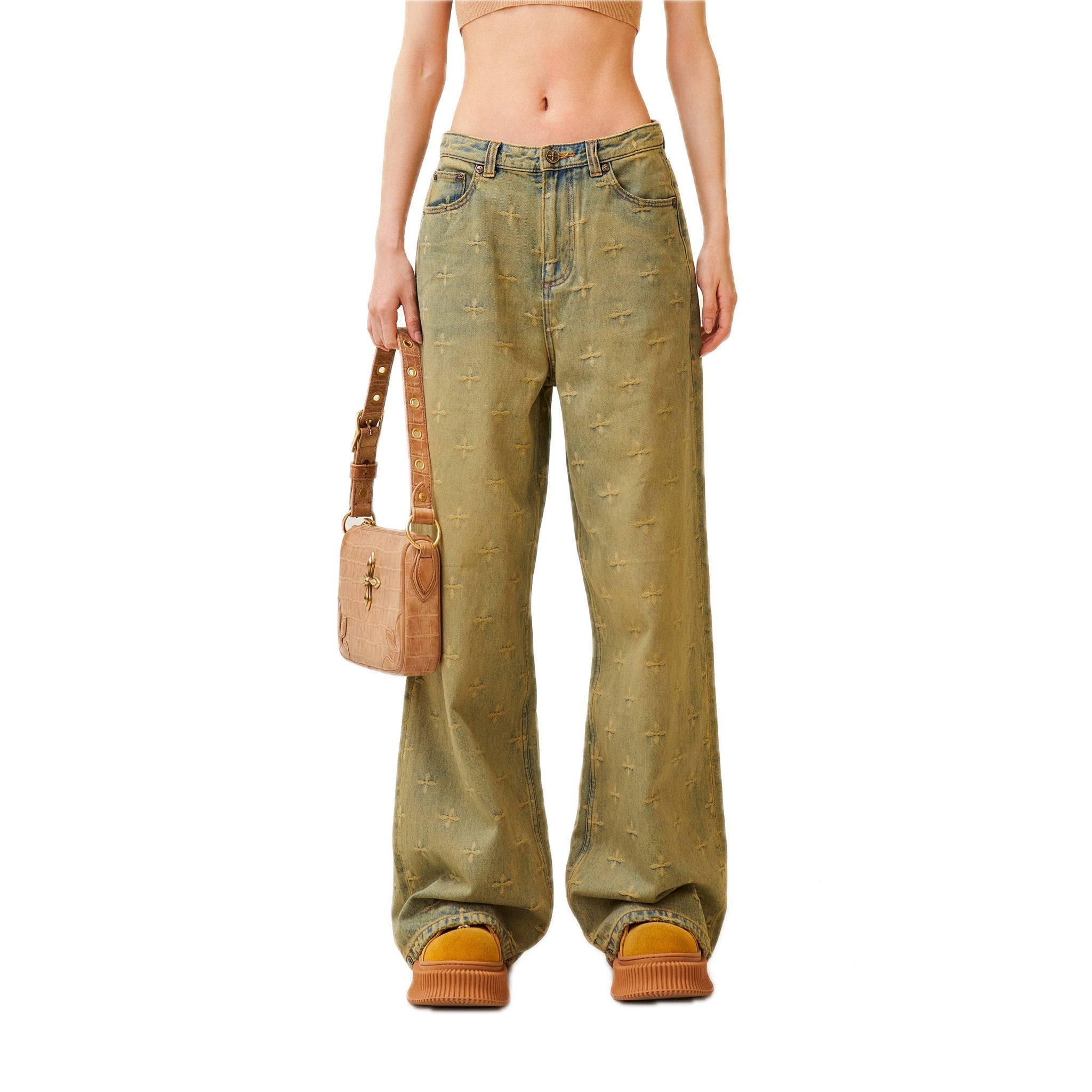 Ancient Myth Treasure Garden Wide-Leg Jeans