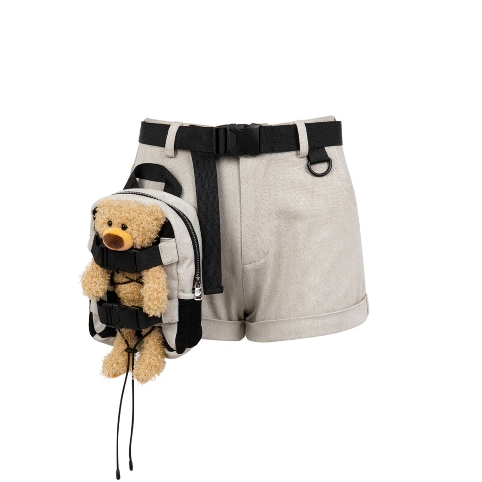 Bear Bag Functional Shorts Light Gray