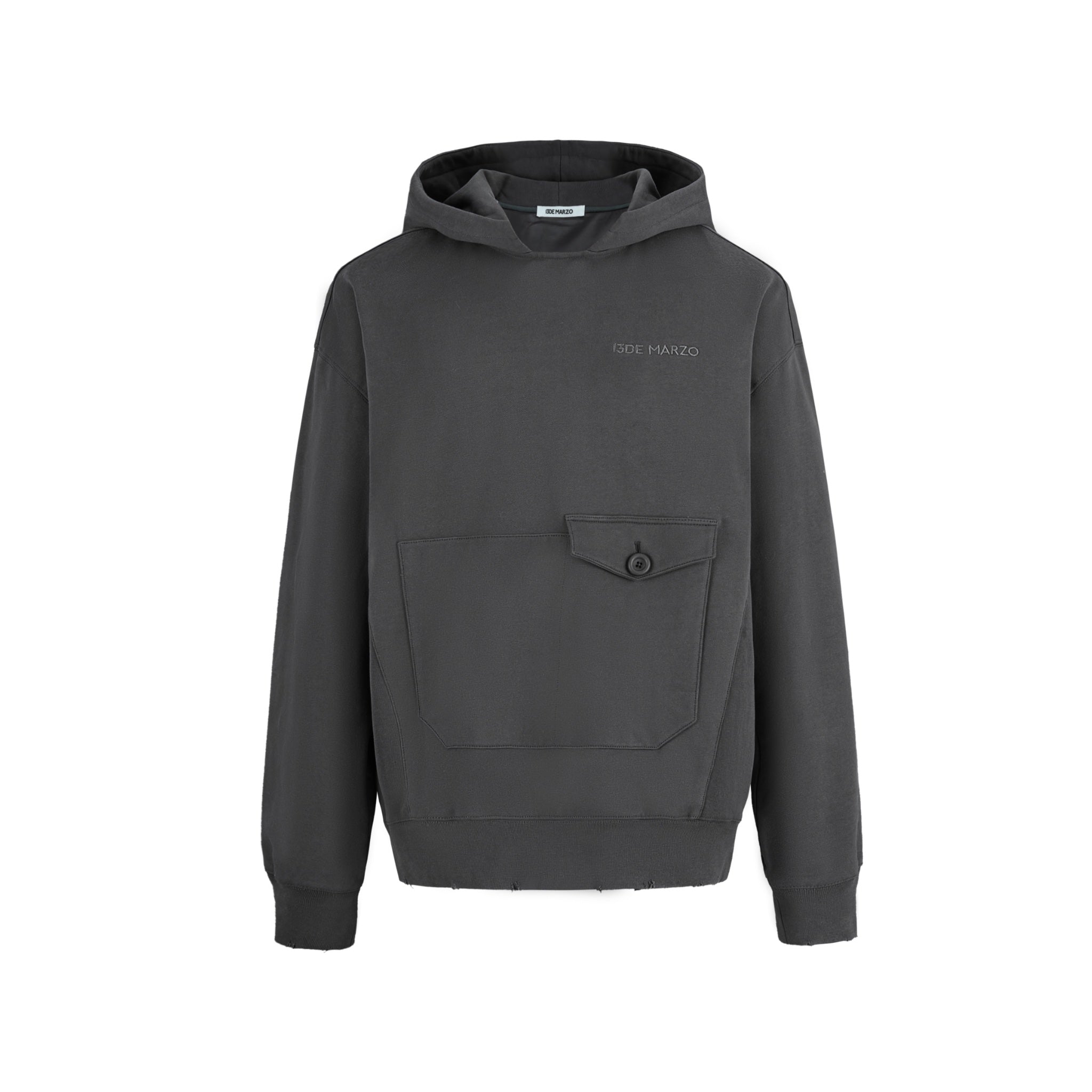 Bear Embossment Hoodie Blackened Pearl