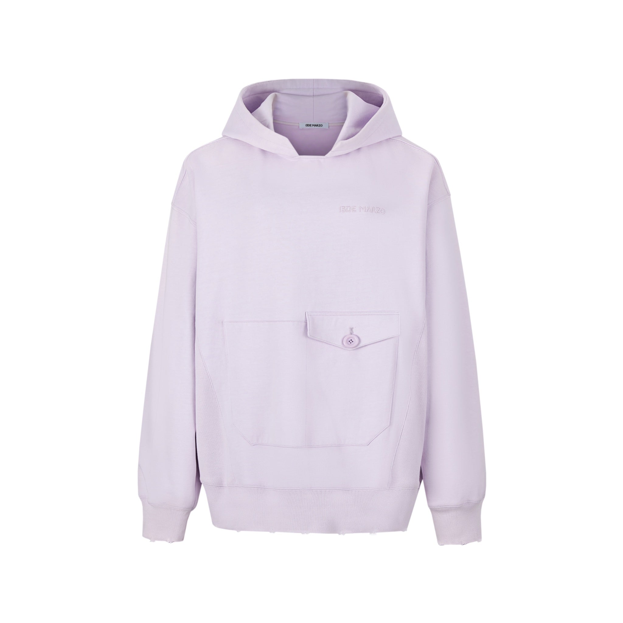 Bear Embossment Hoodie Purple Heather