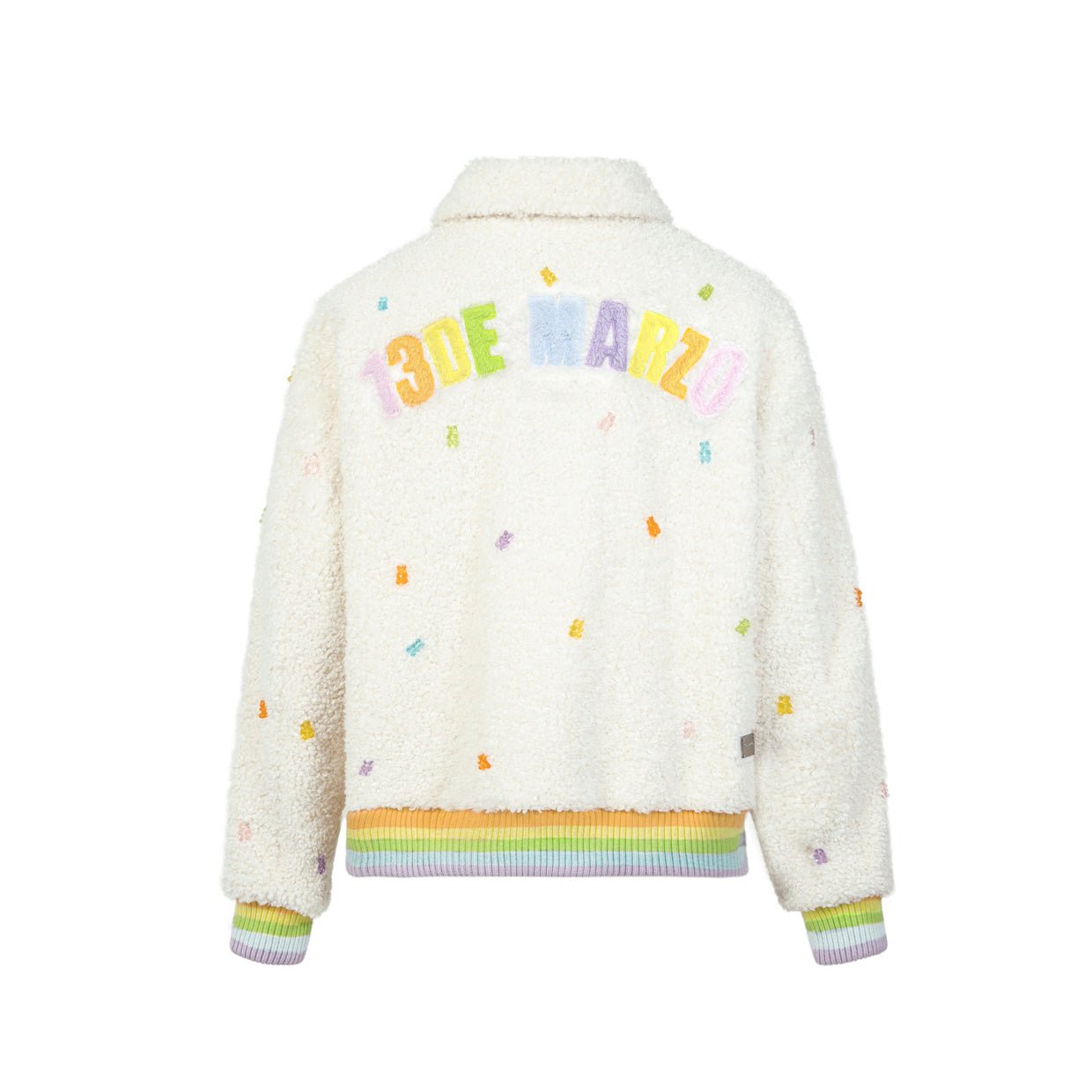 Beige Full Candy Bear Lambswool Jacket