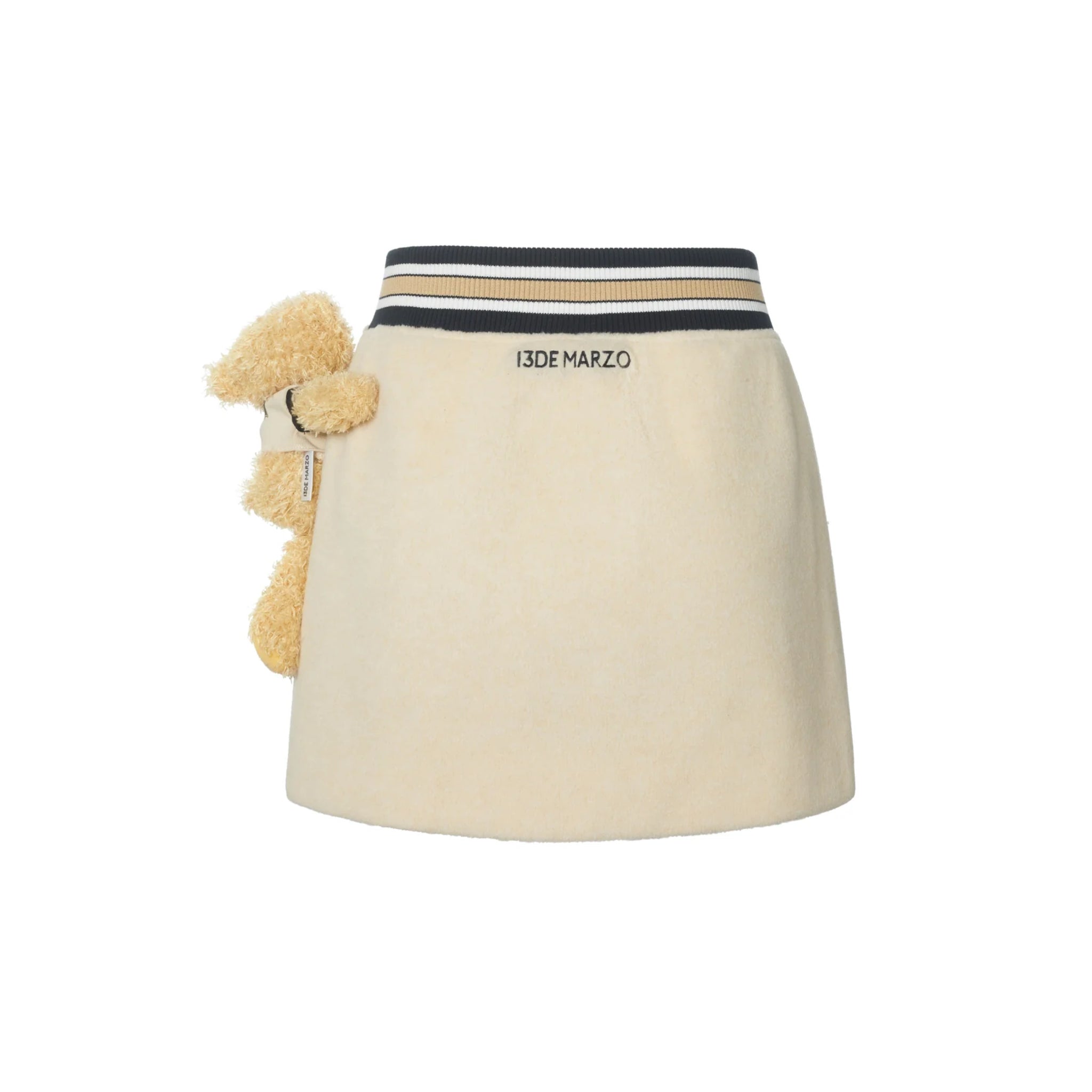 Beige Vintage Baseball Skirt