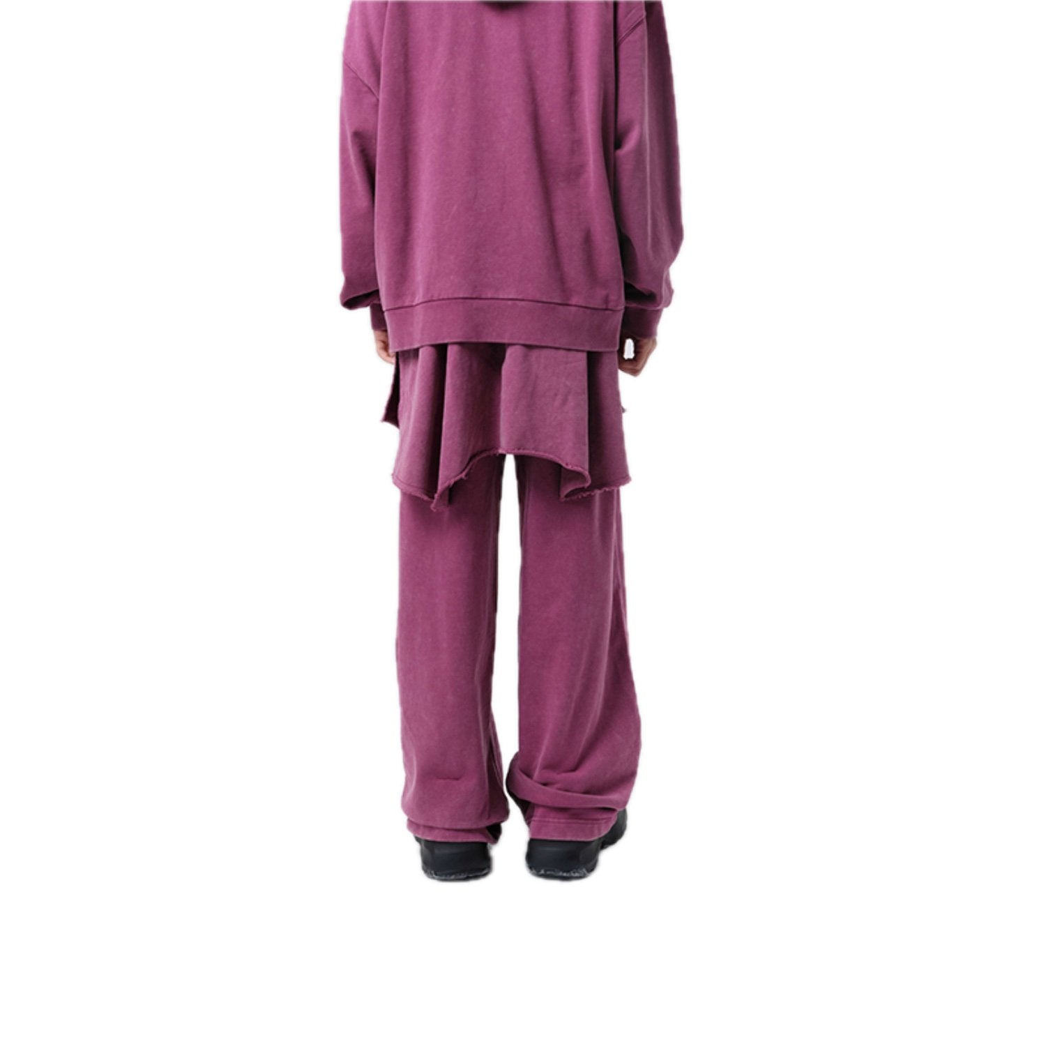 Berry Purple Two-piece Sweat Pants