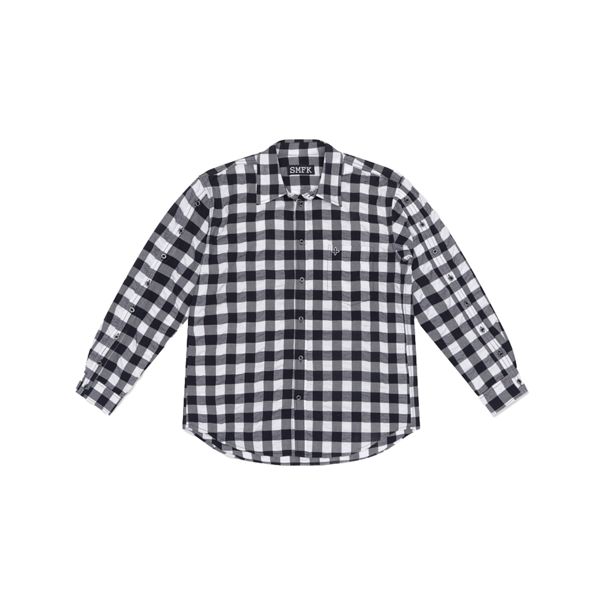 Black And White Grassland Work Shirt