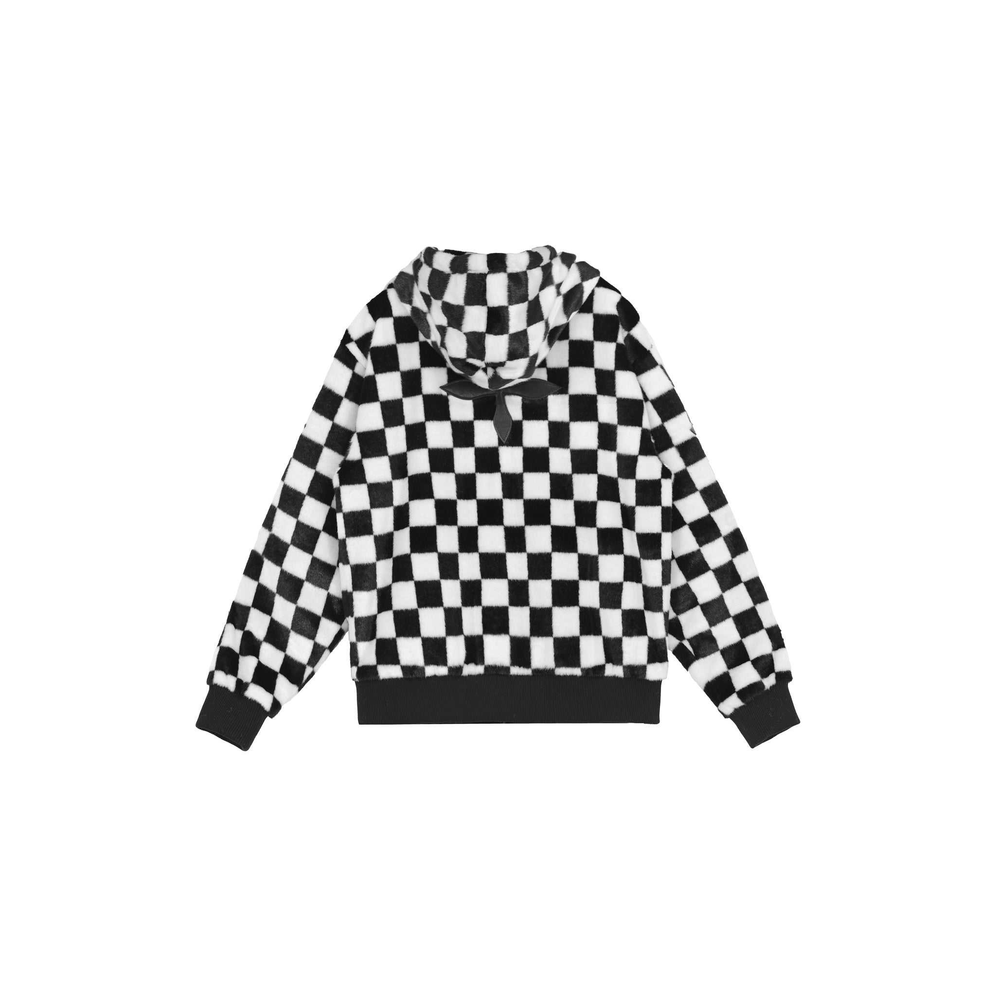 Black And White Grid Hoodie