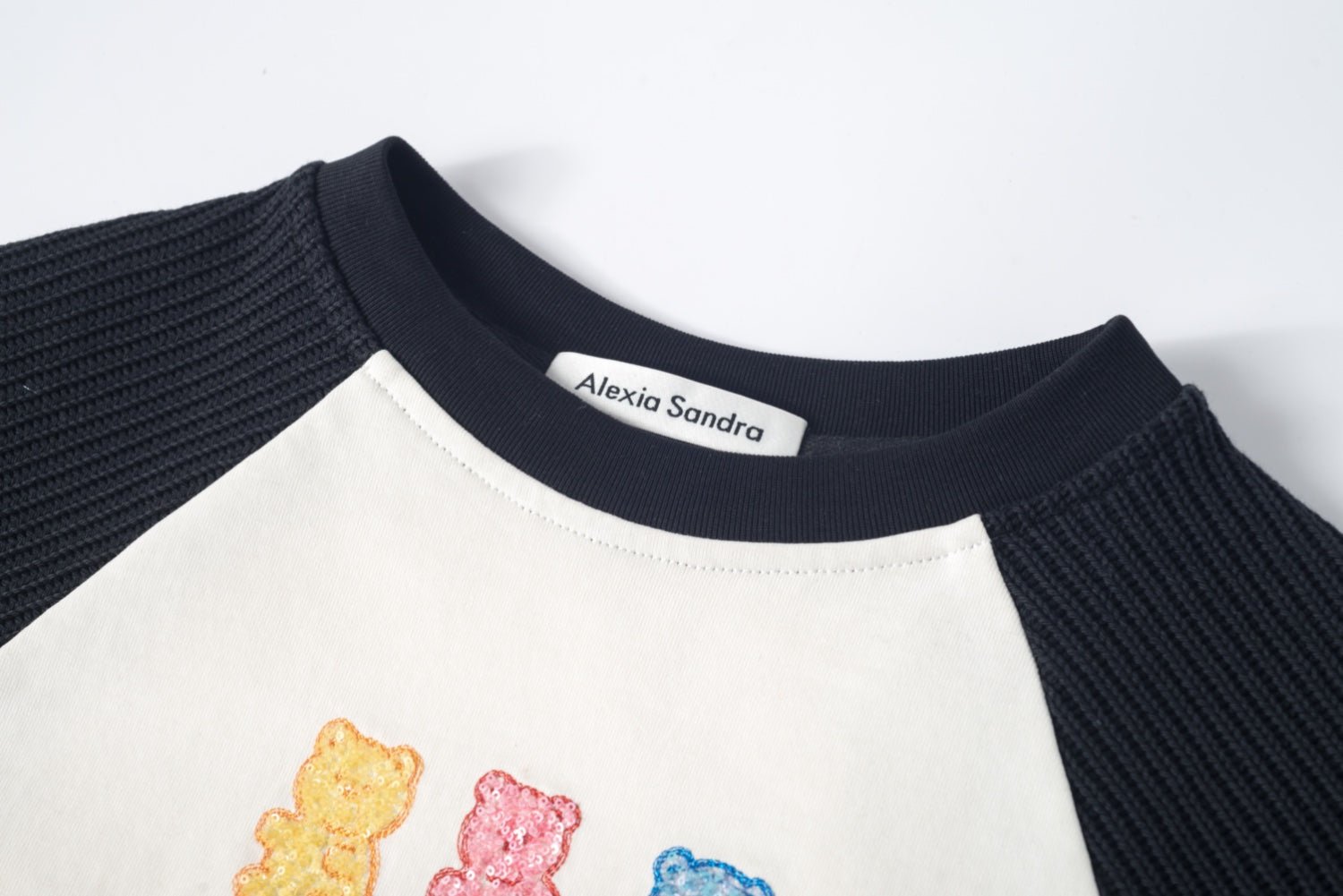 Black And White Gummy Bear Raglan Sweatshirt