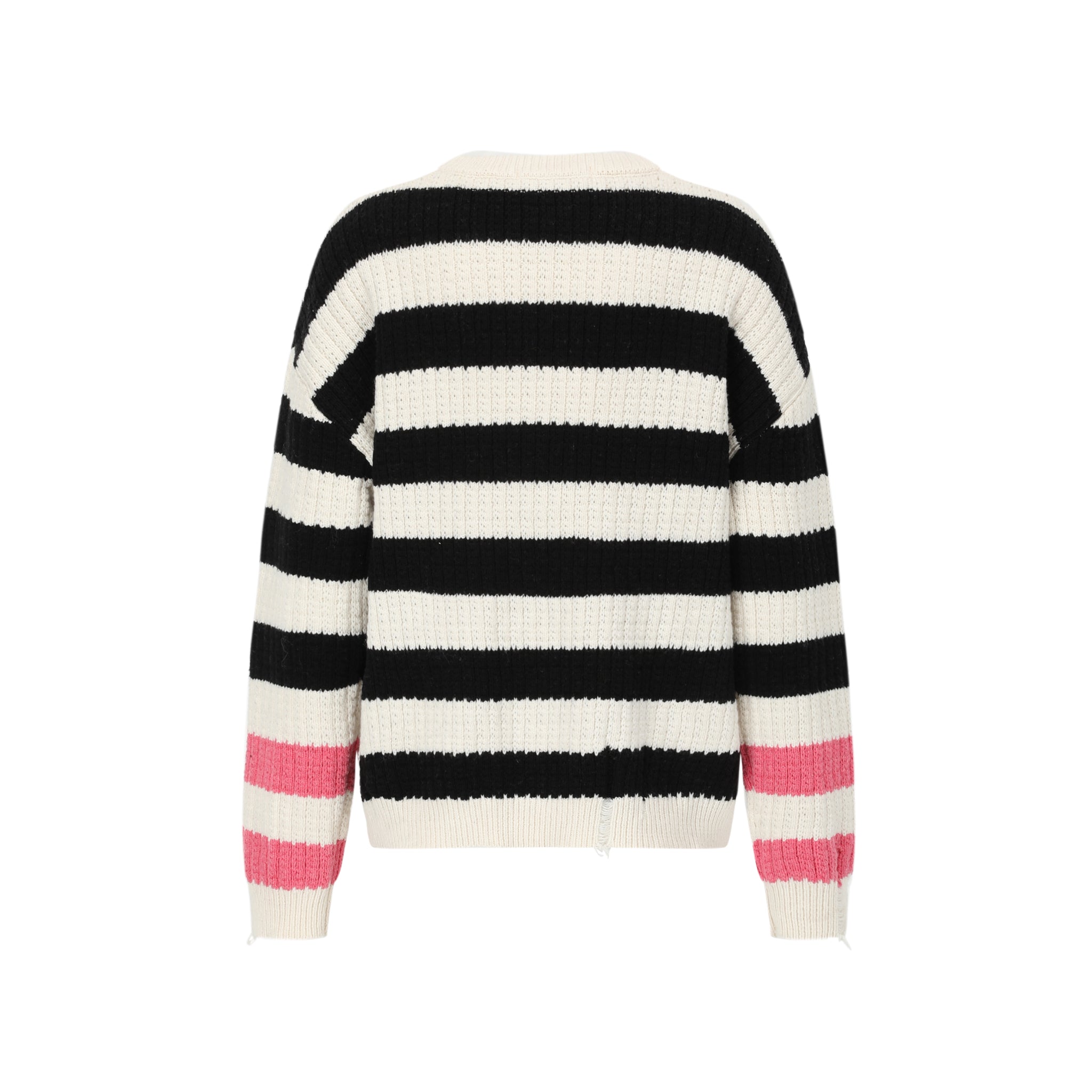 Black And White Strawberry Stripe Sweater