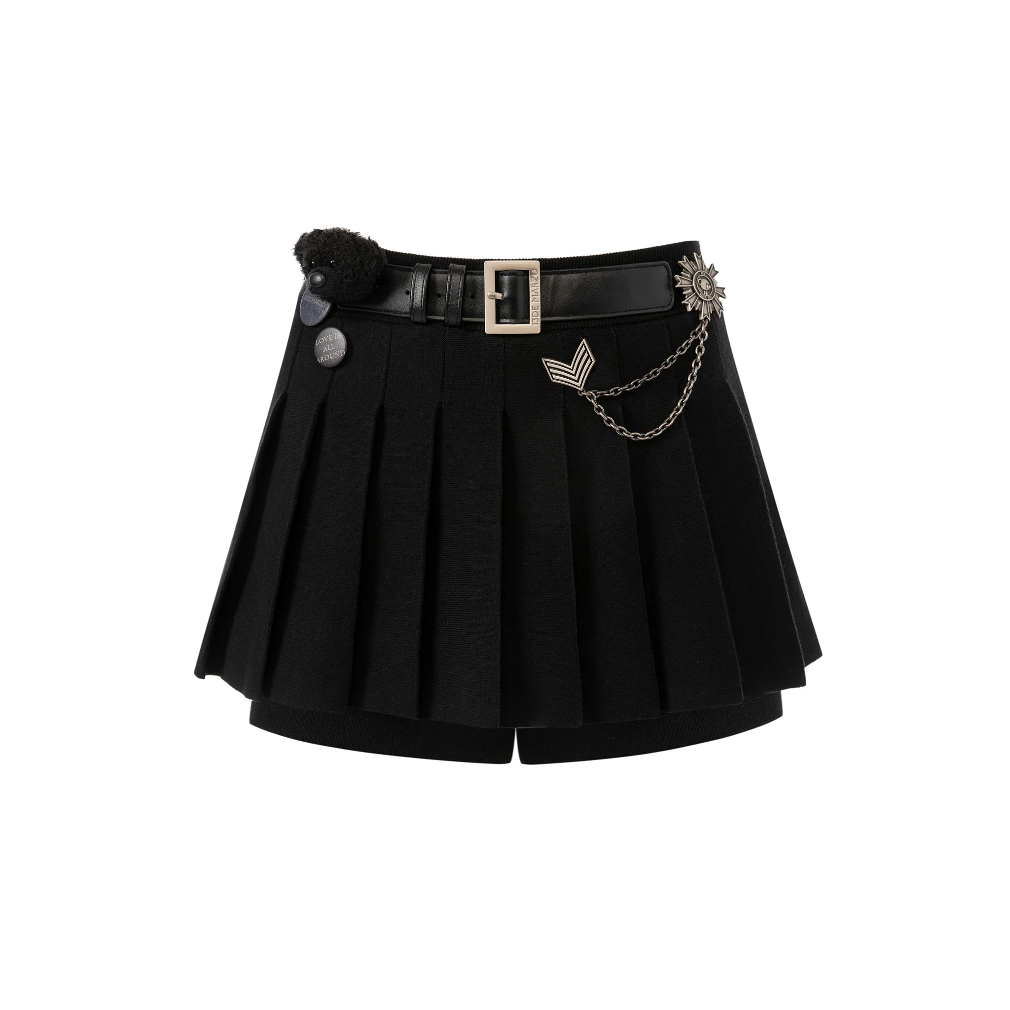 Black Badge Punk Knit Skirt