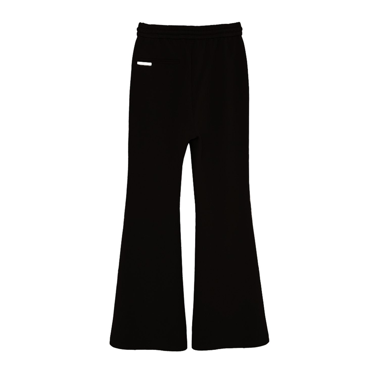 Black Casual Slim Bootcut Pants