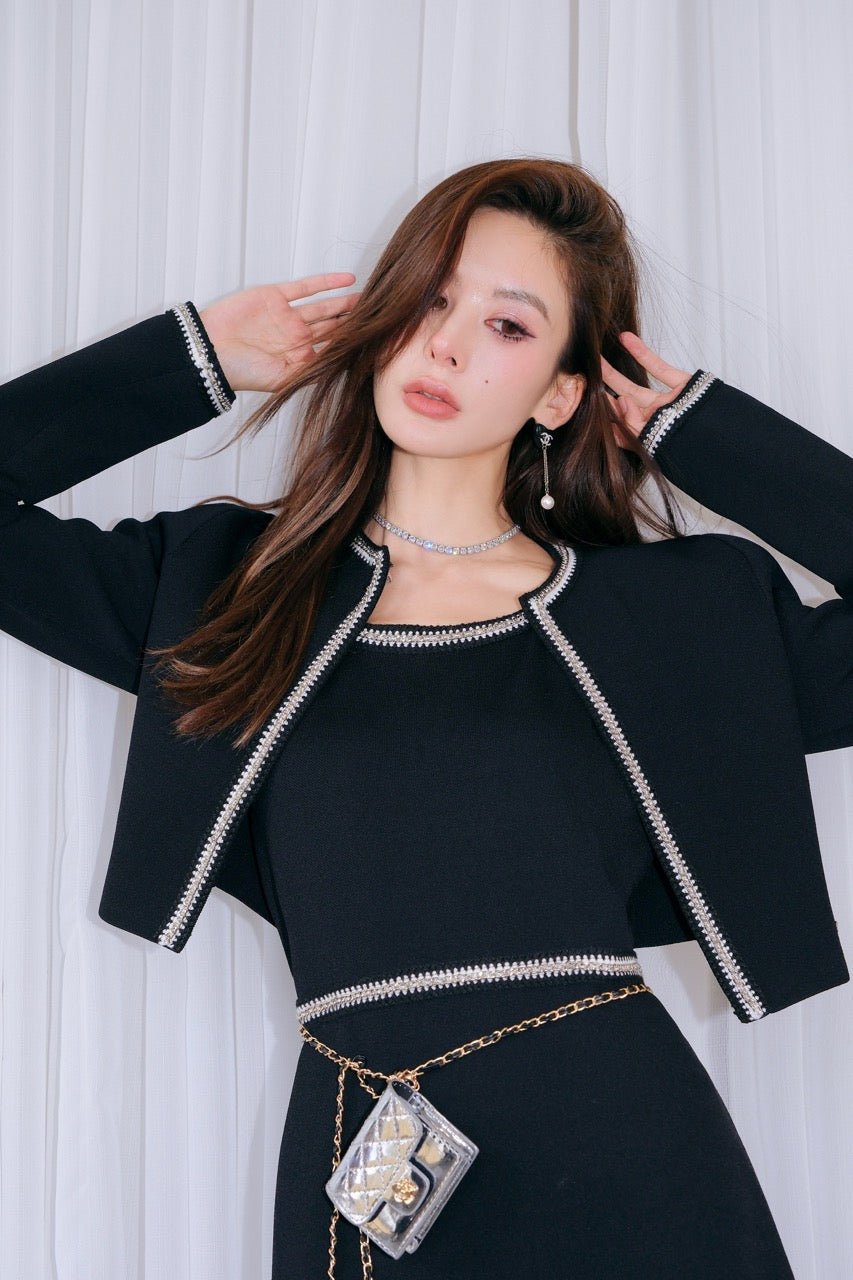 Black Chain Trim Jacket