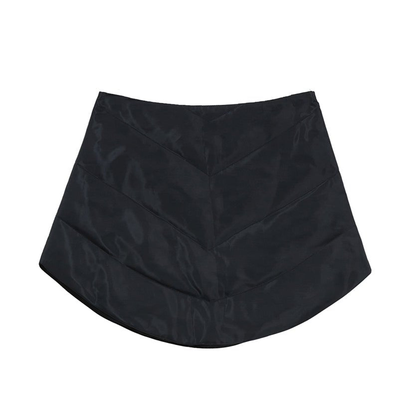 Black Curved Down Skirt