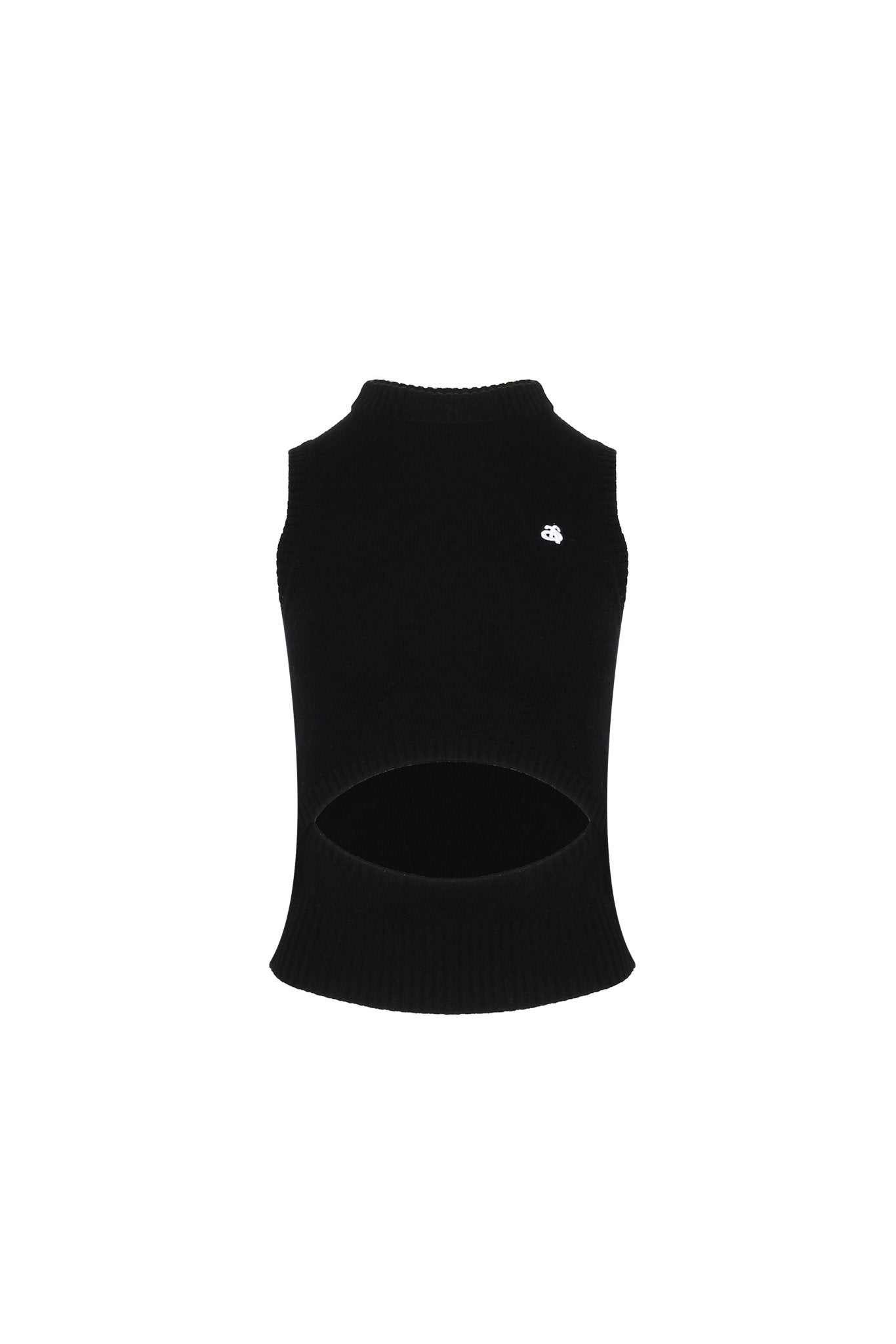 Black Cut-out Tank Top