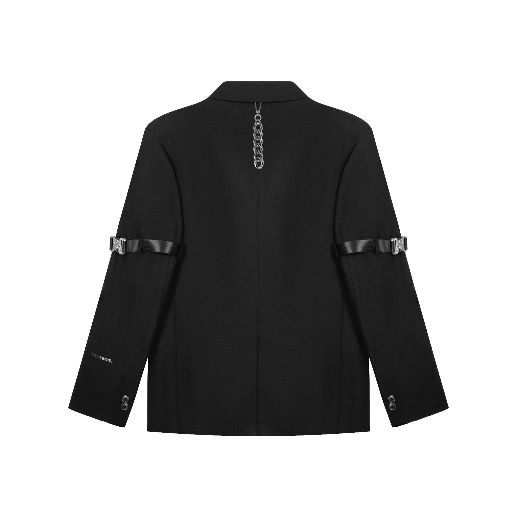 Black Deconstructed Double Layer Single Breasted Suit