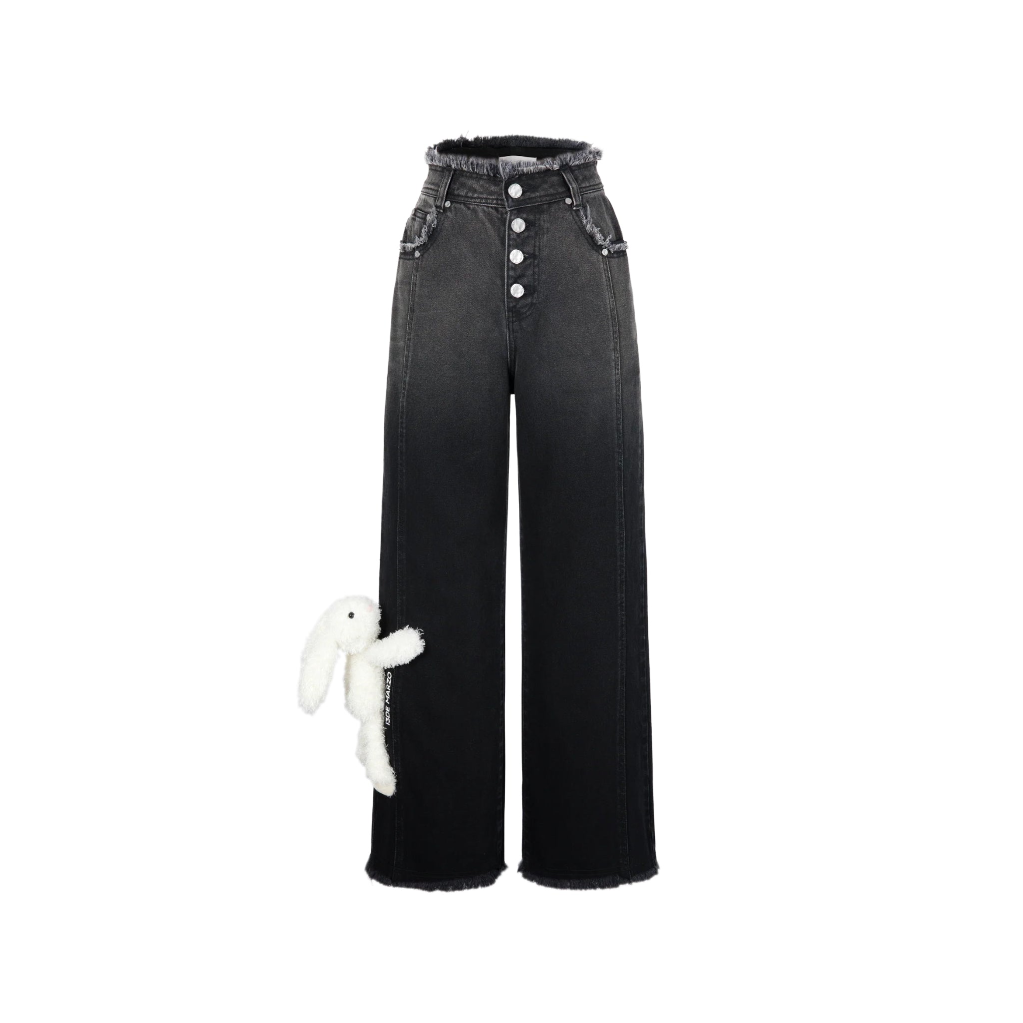 Black Doozoo Faded Trousers