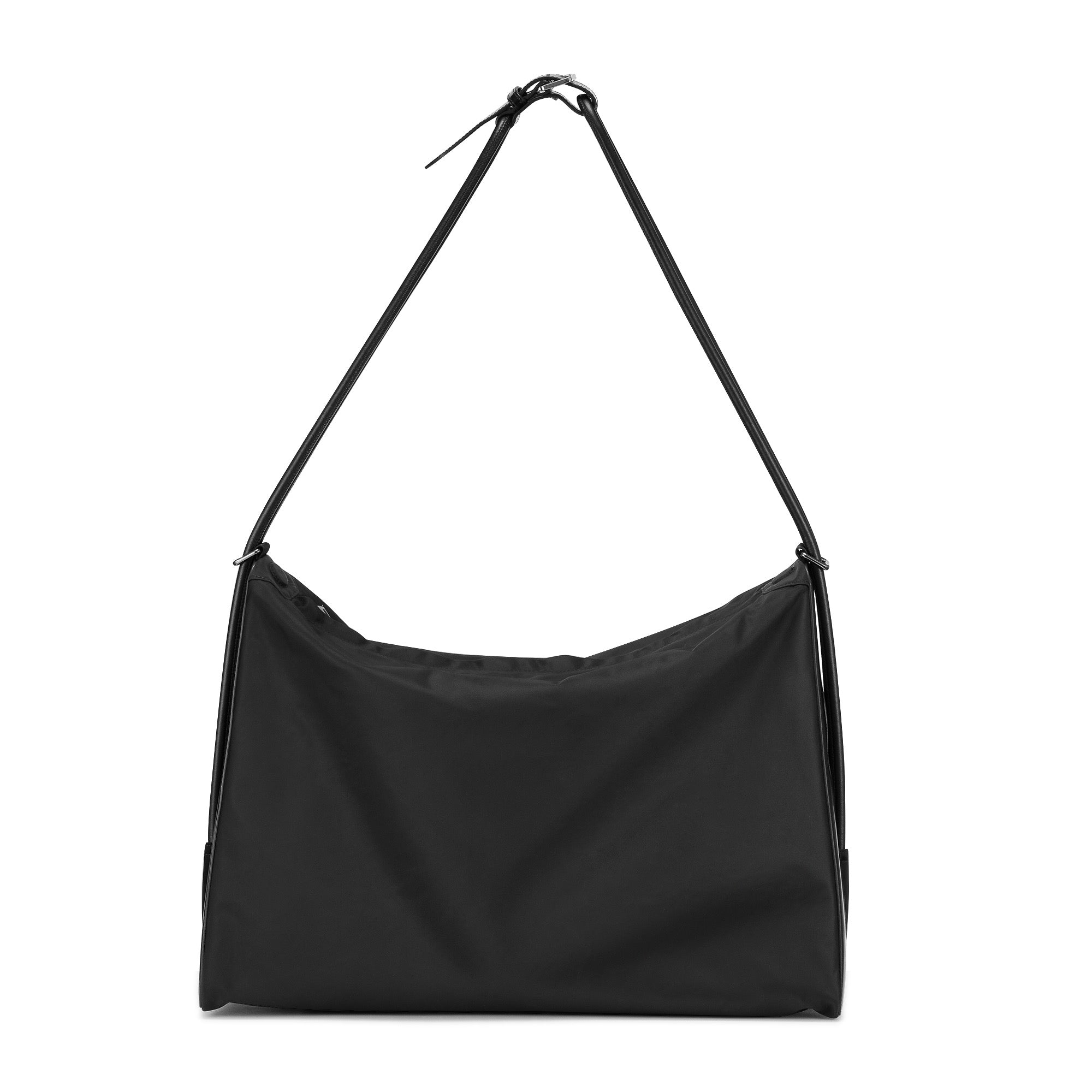 LOST IN ECHO Black Environmental Protection Nylon Triangle Large Tote Bag | MADA IN CHINA