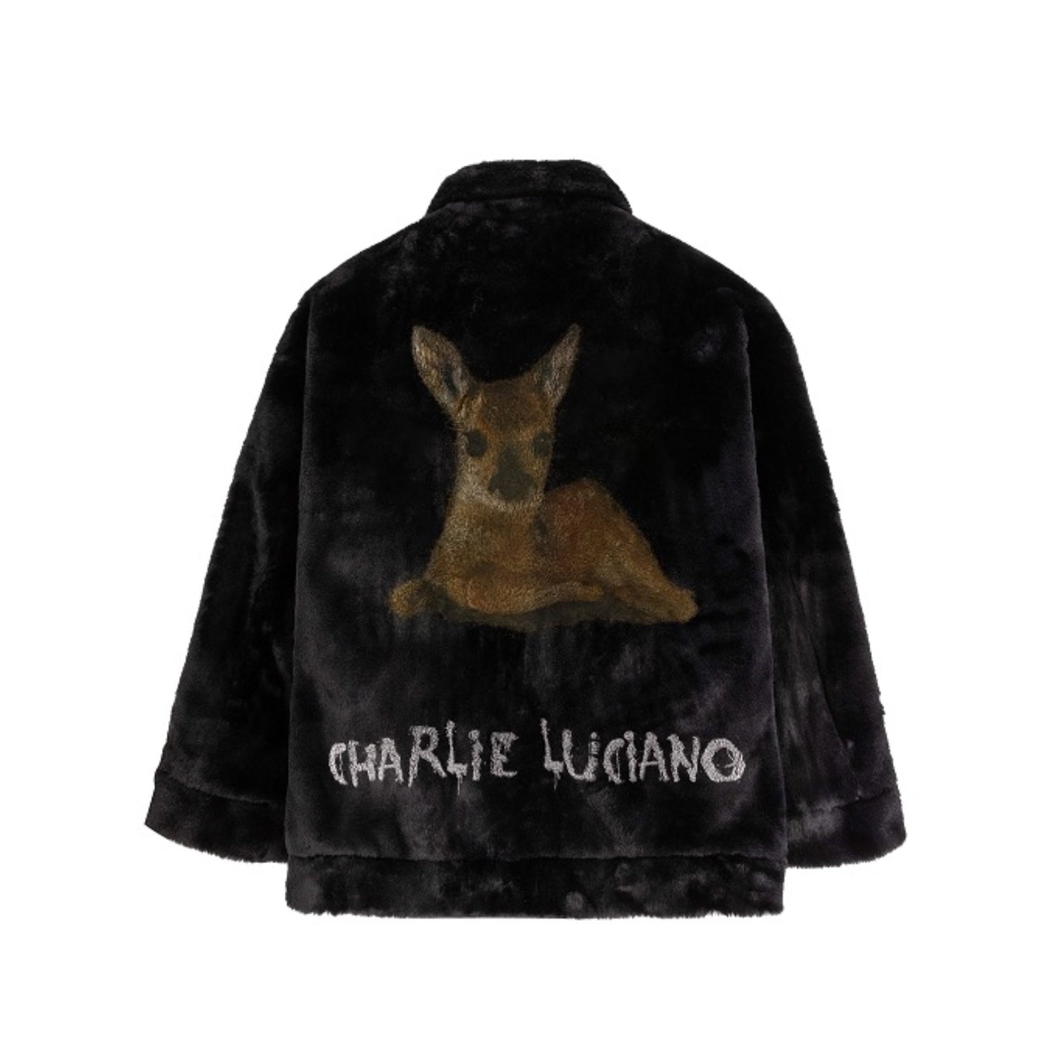 Black Fur Jacket Bambi