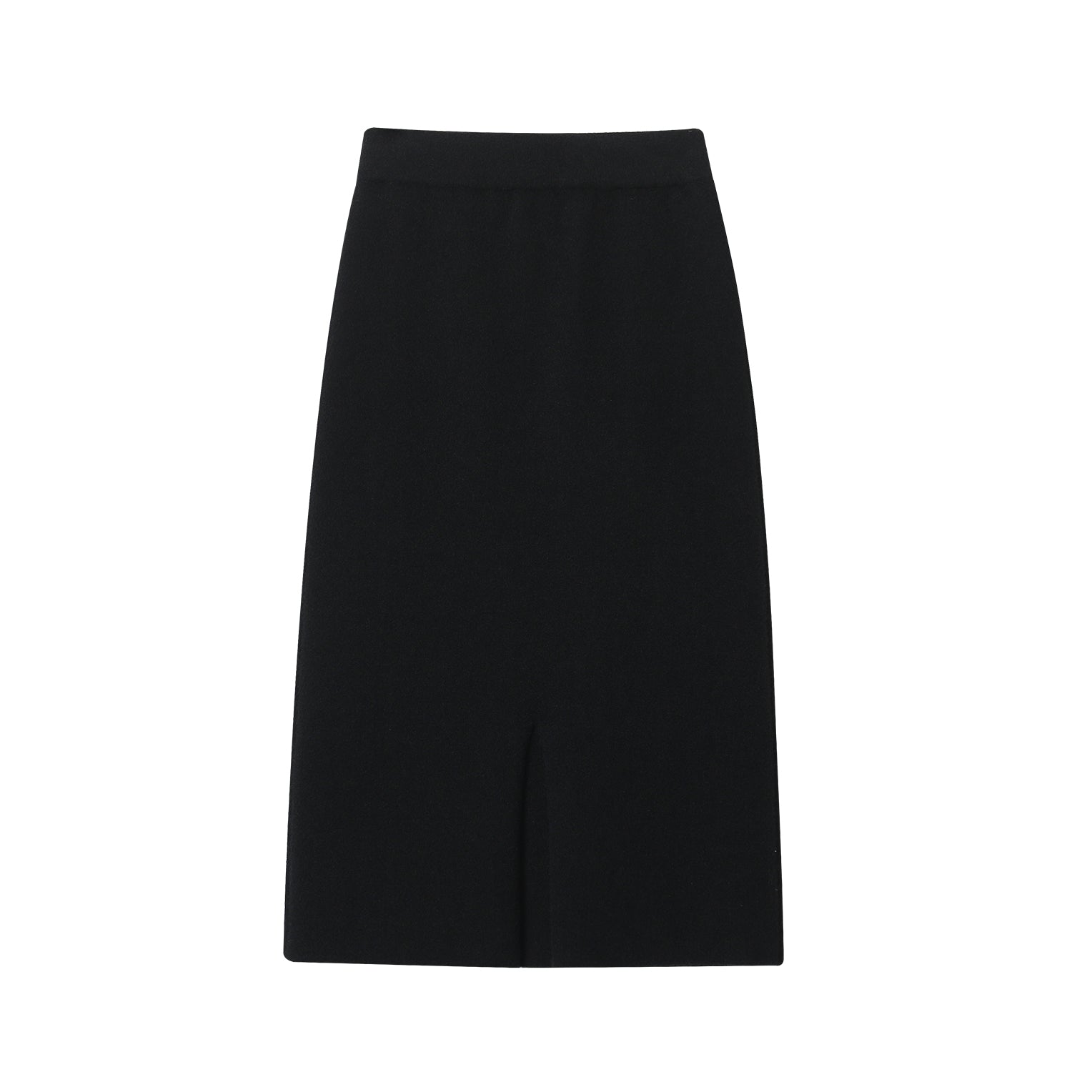 Black High Waist Mid-length Skirt