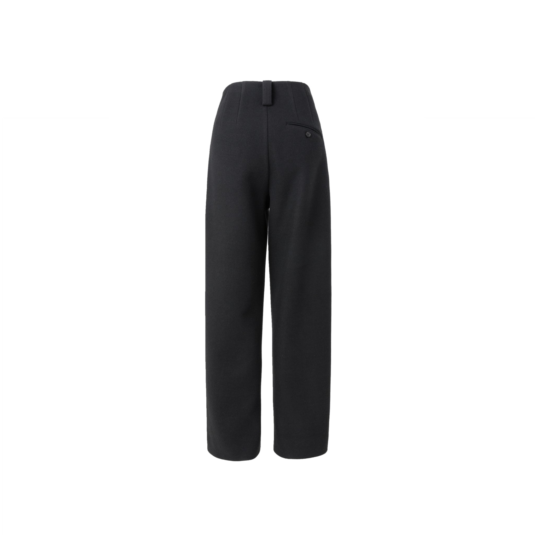 Black High Waist Tapered Trousers