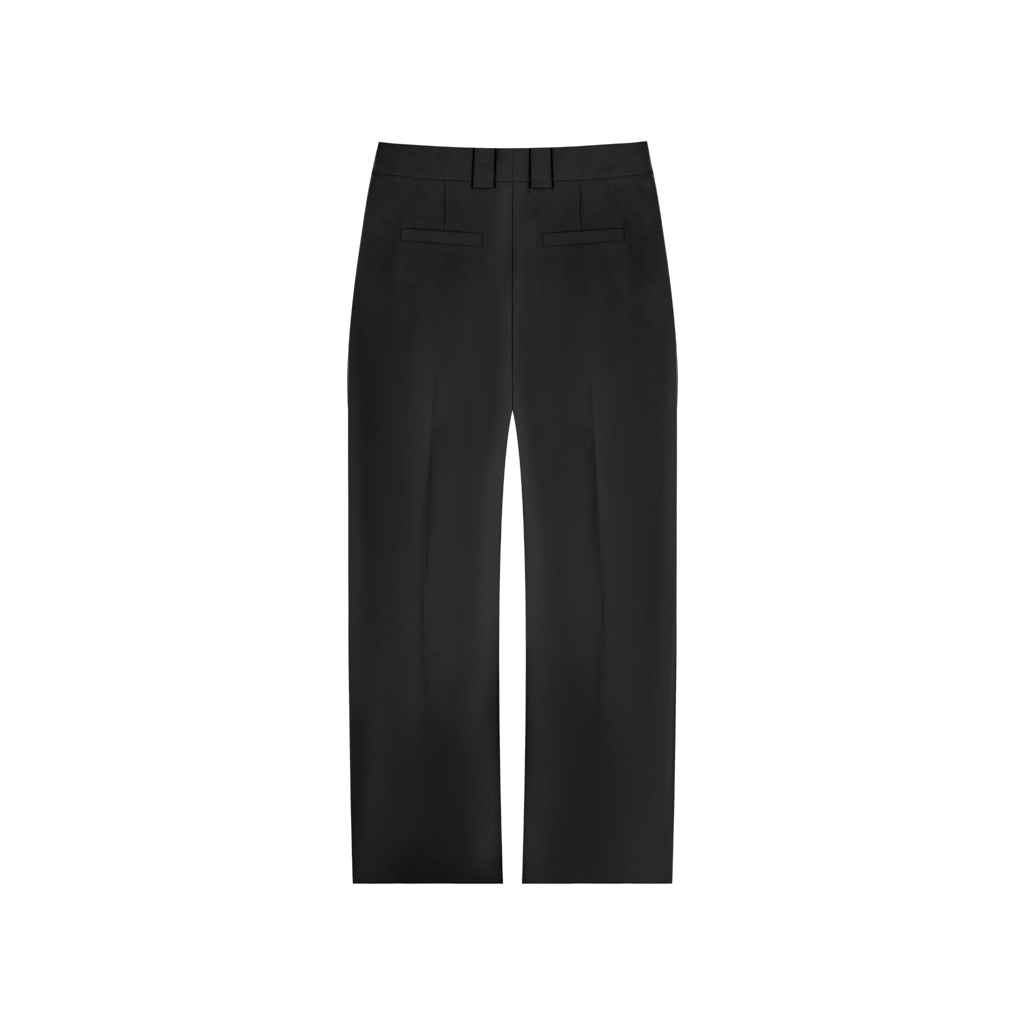 Black Irregular Waistband Loose Pants