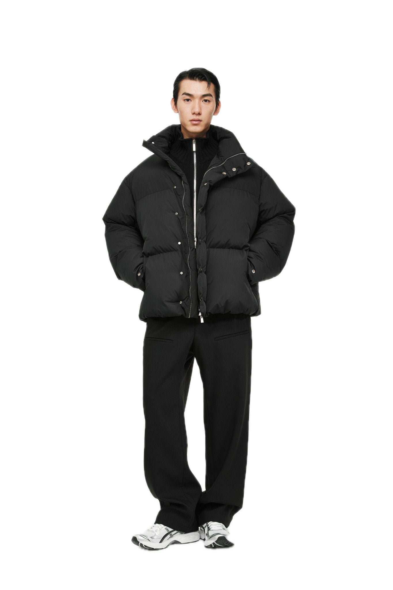 Black Packable Portable Down Jacket