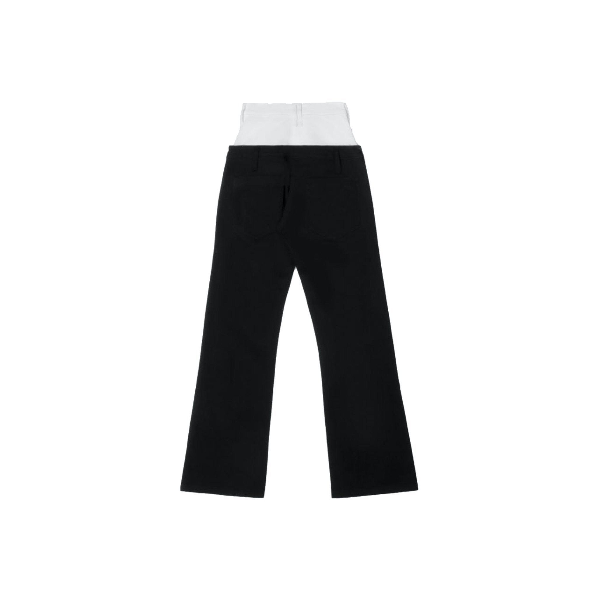 Black Panelled Waist Jeans