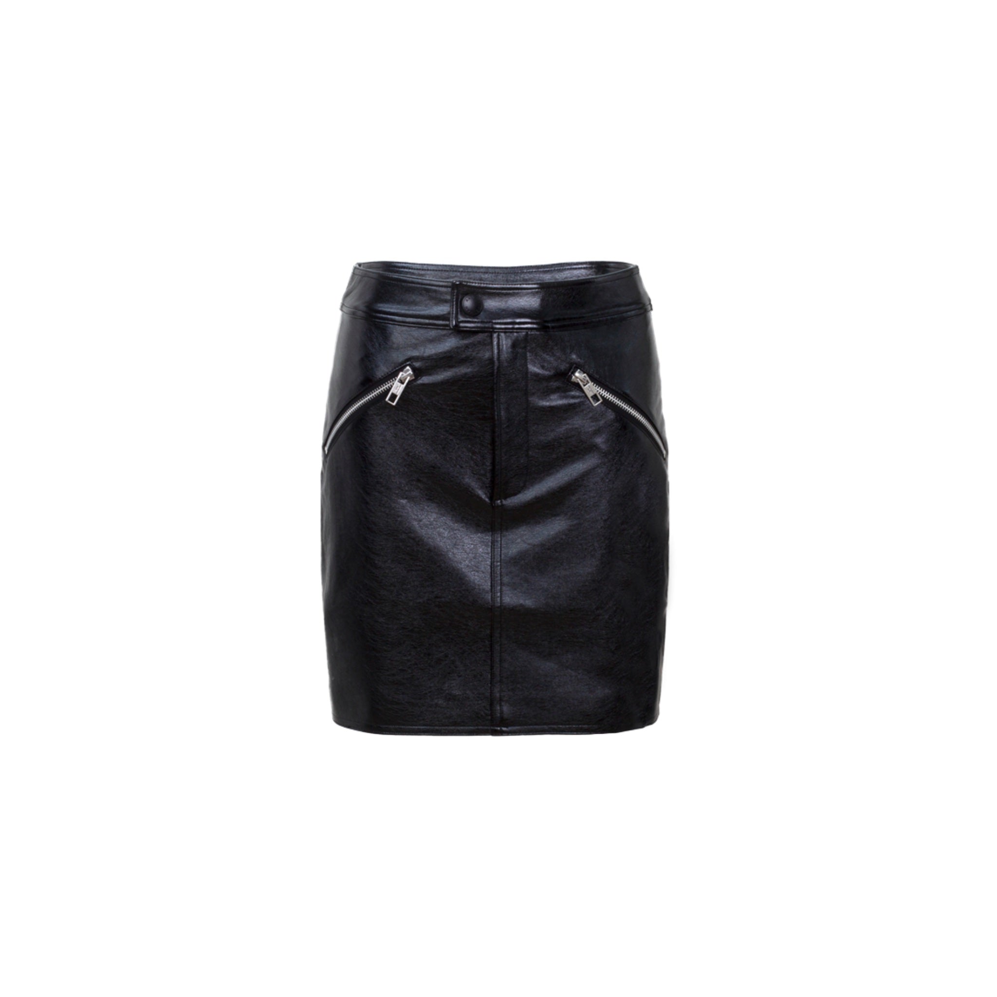 Black Patent Leather Skirt