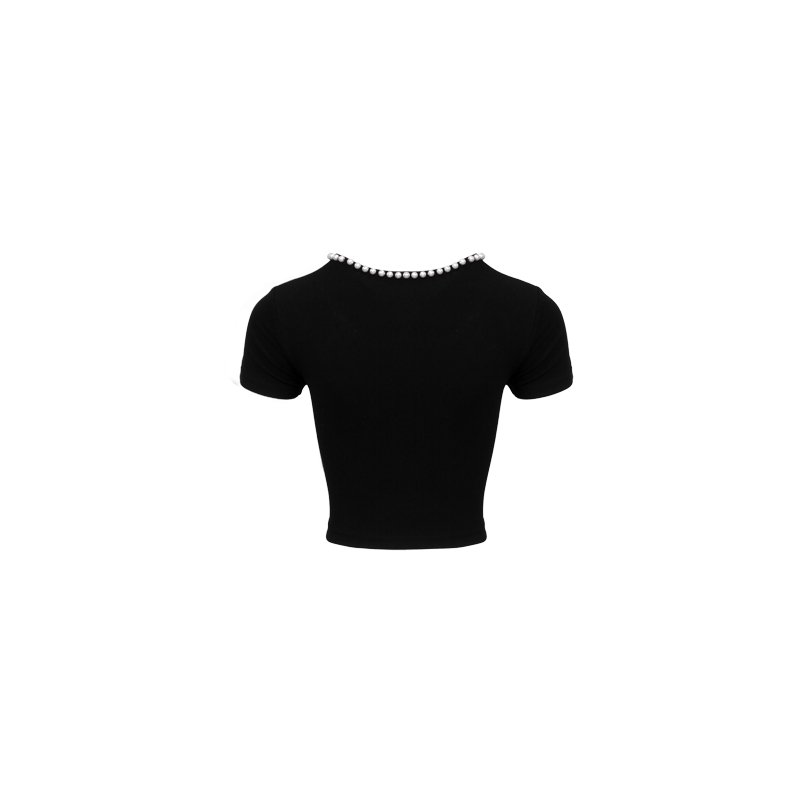 Black Pearl Neckline T-shirt