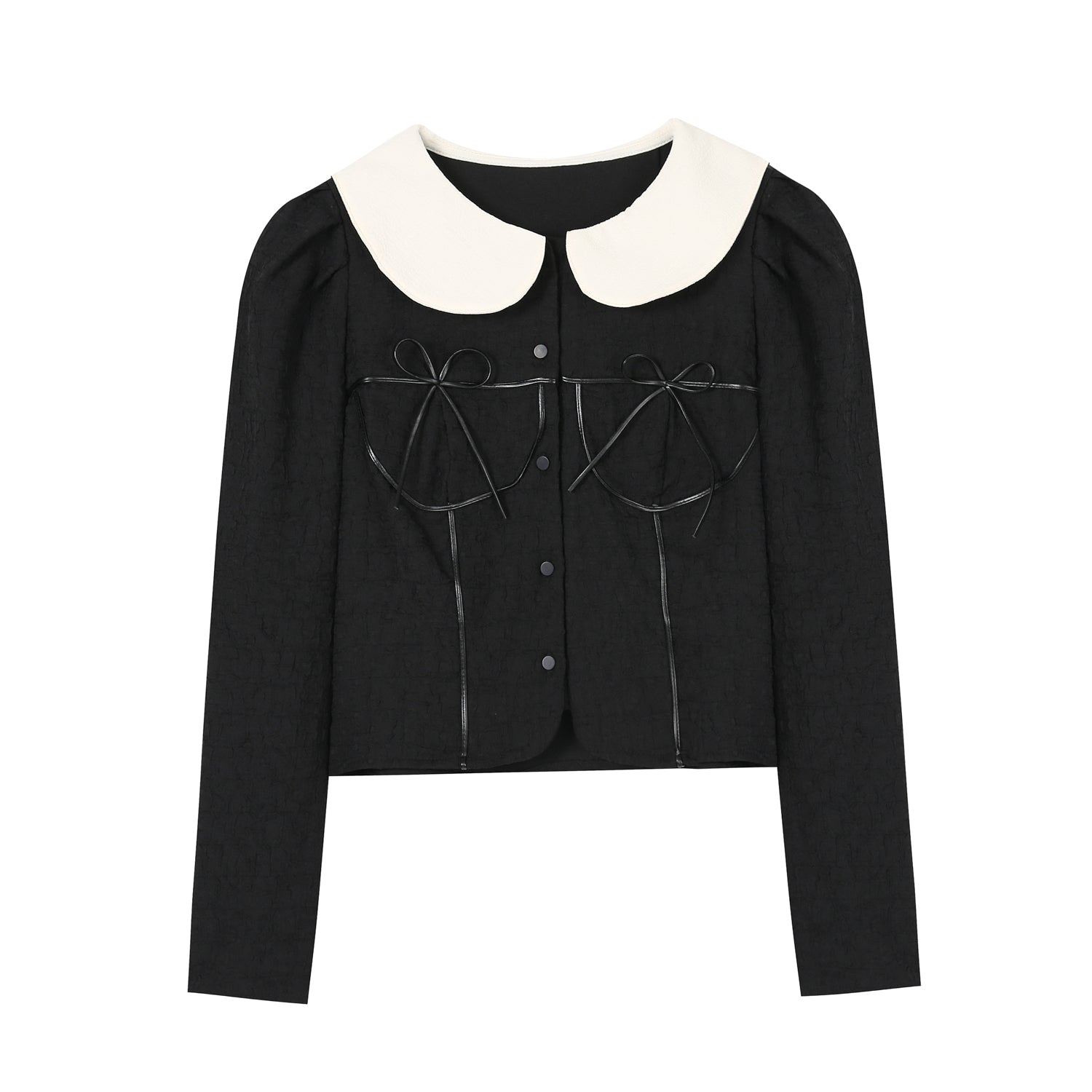 Black Peter Pan Collar