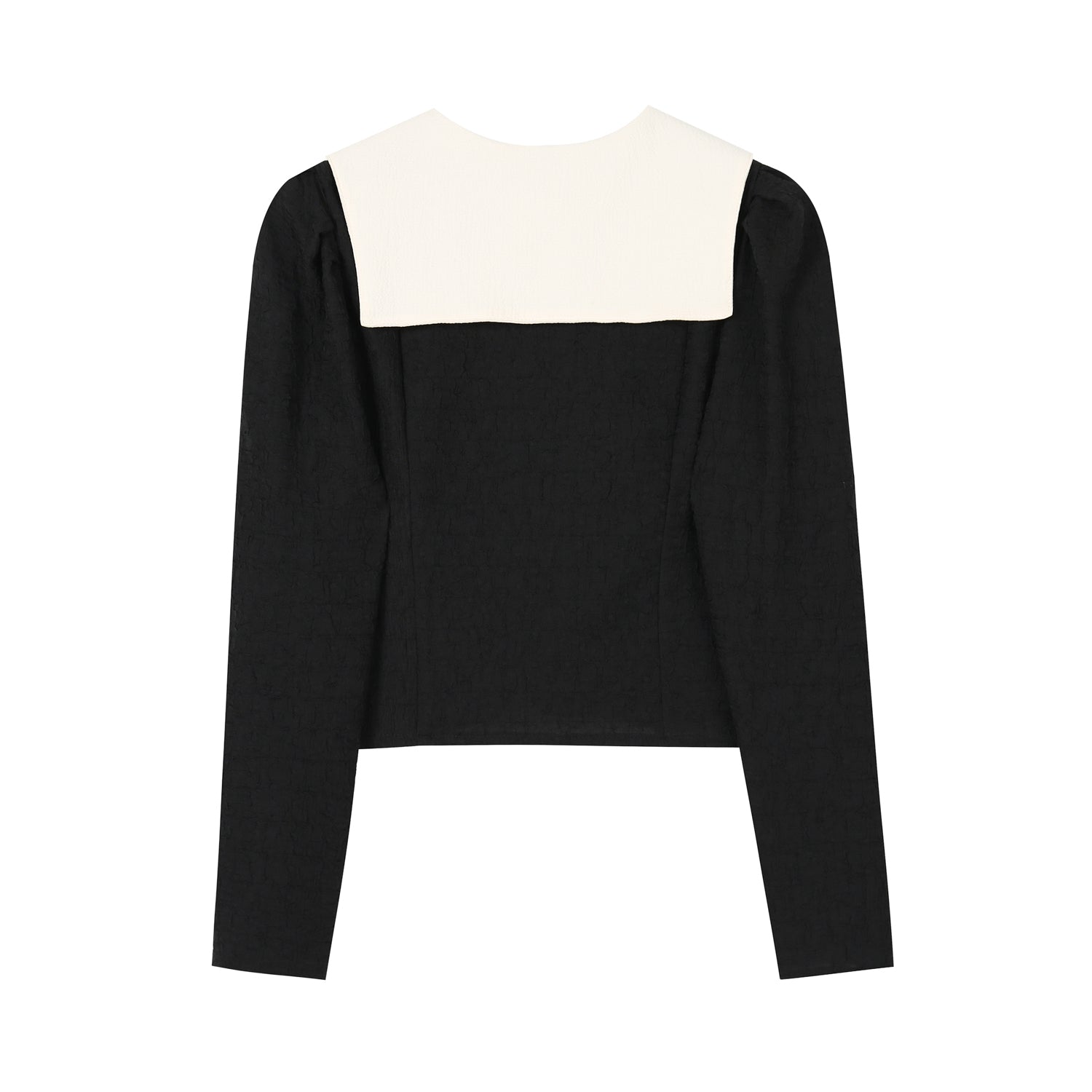 Black Peter Pan Collar