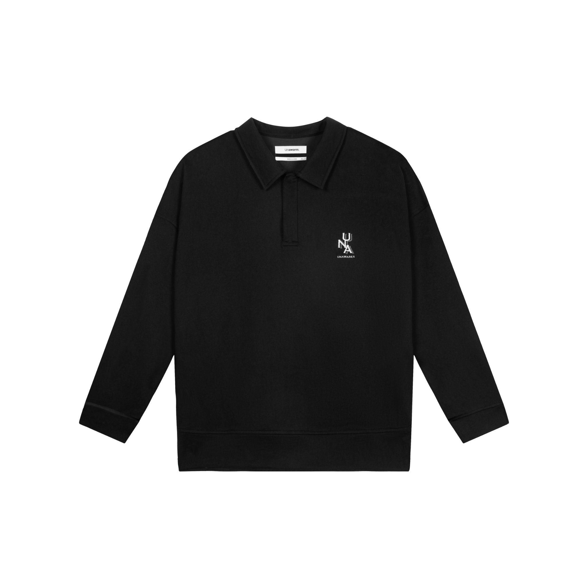 Black Collar Embroidered Polo