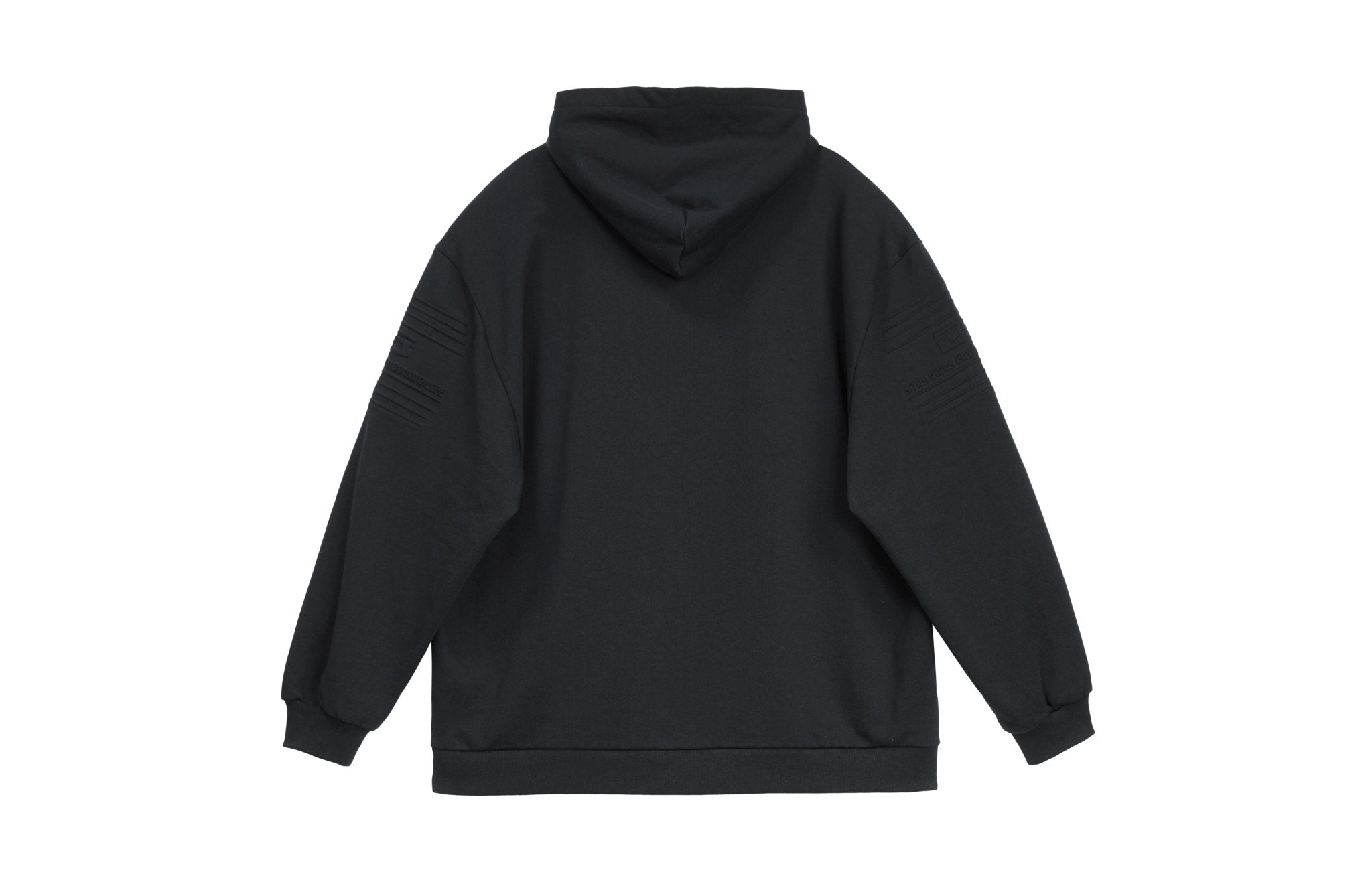 Black Silhouette Wide Shoulder Hoodie