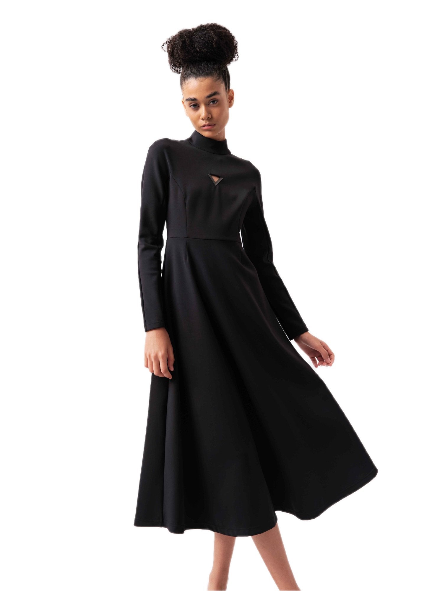 Black The Dark Abyss Metal Logo Long Dress