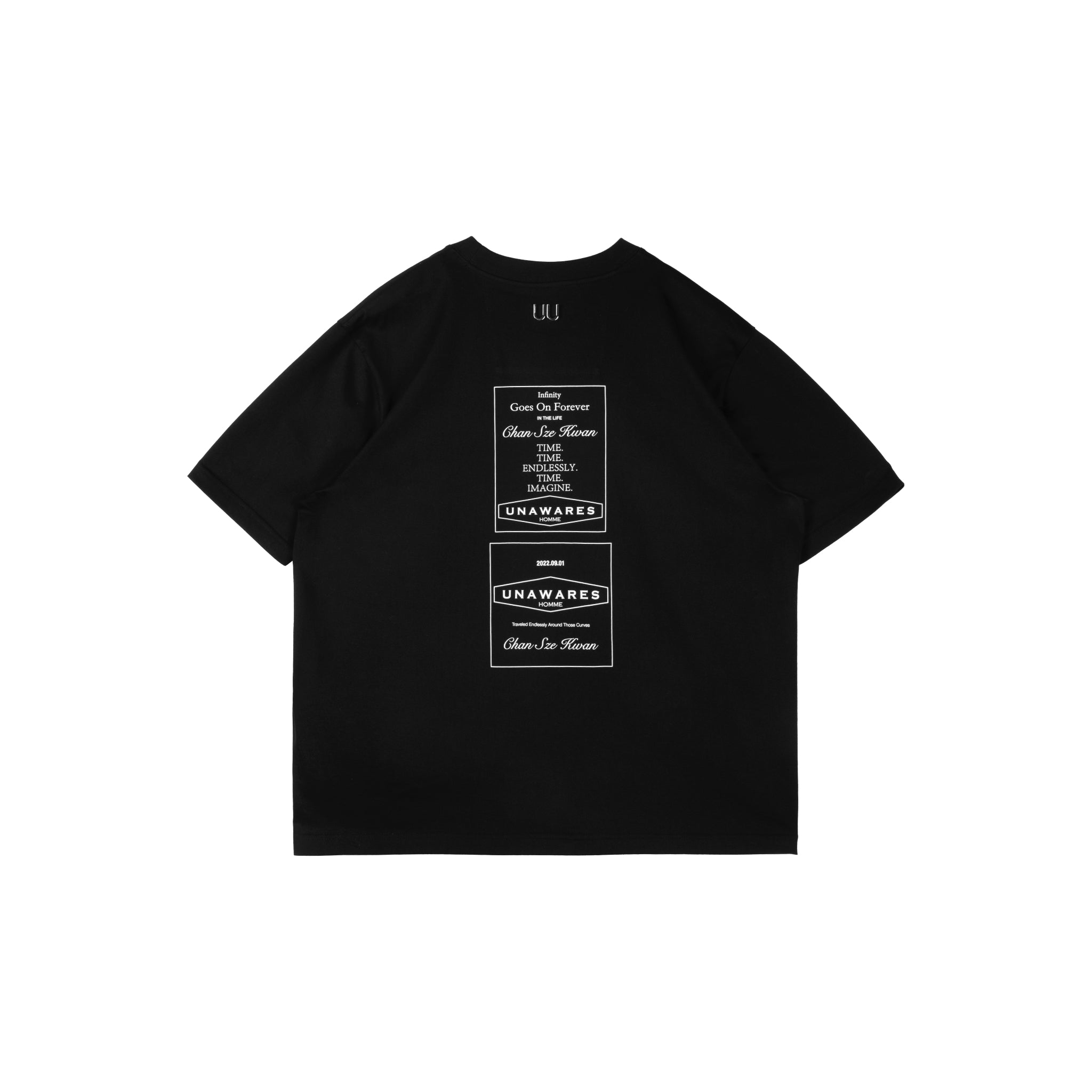 Black Transfer Logo Printing Loose Fit T-shirt