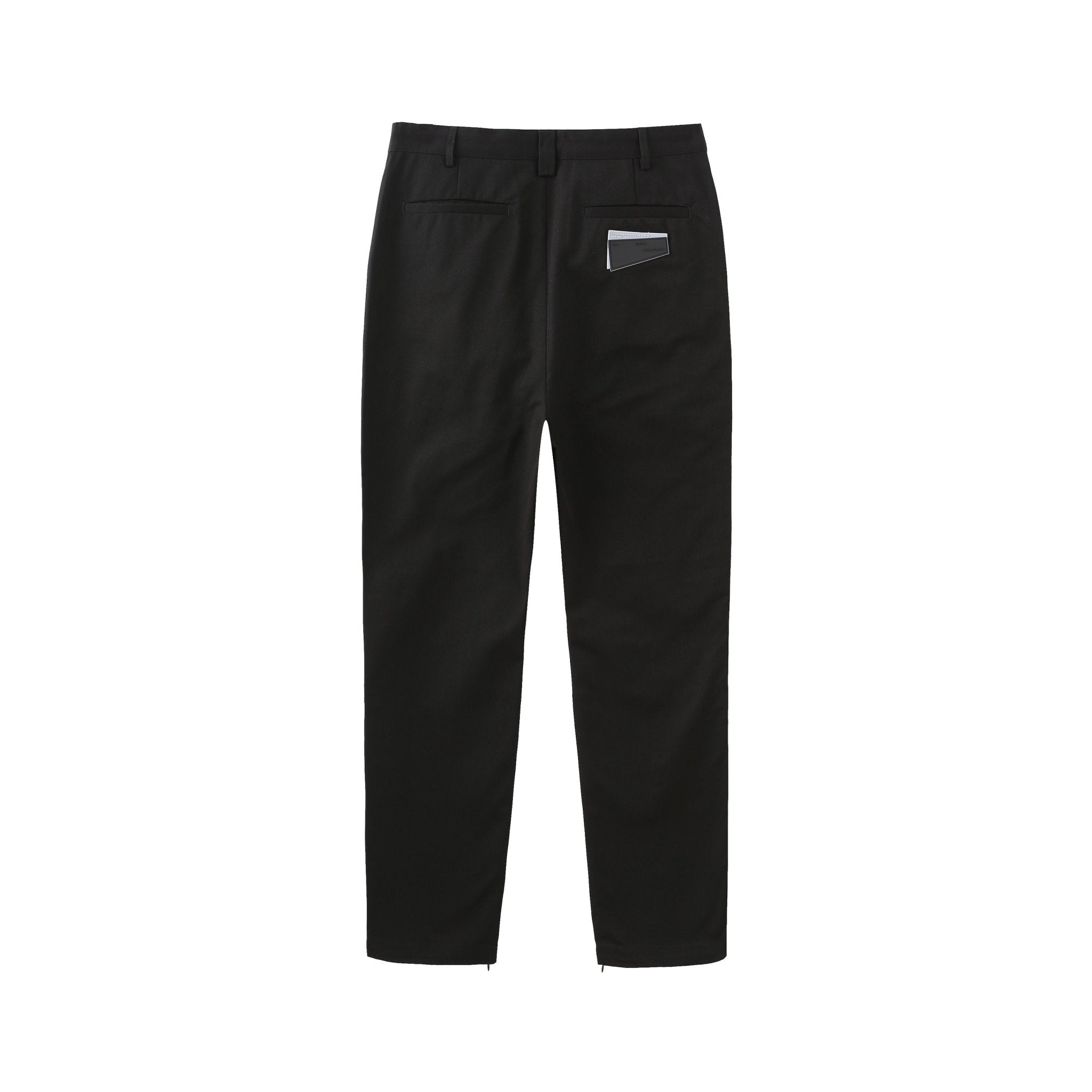 Black Twill Straight Leg Trousers