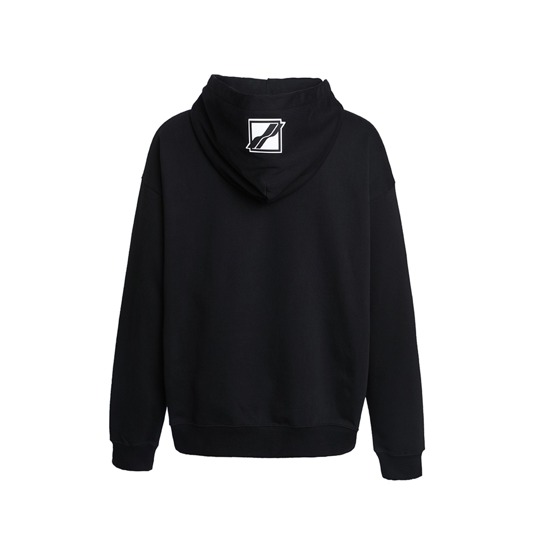 Black We11Done Patched Mirror Logo Hoodie