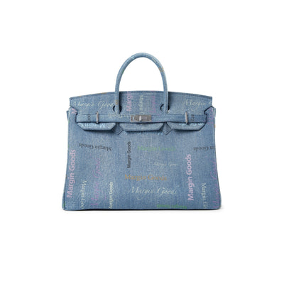 MARGIN GOODS Blue Coded Print Lounge Bag Small