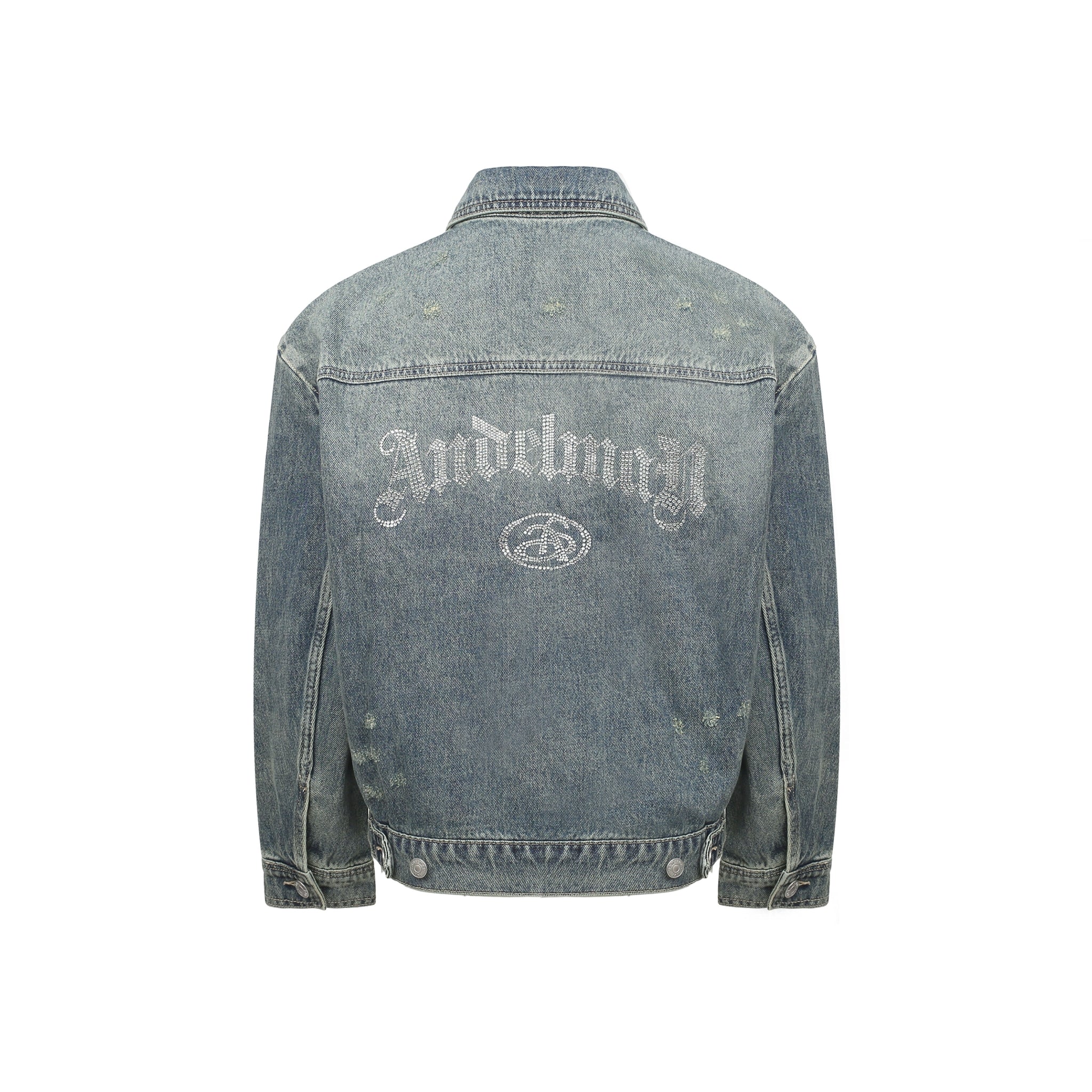 Blue Denim Diamante Embellished Jacket