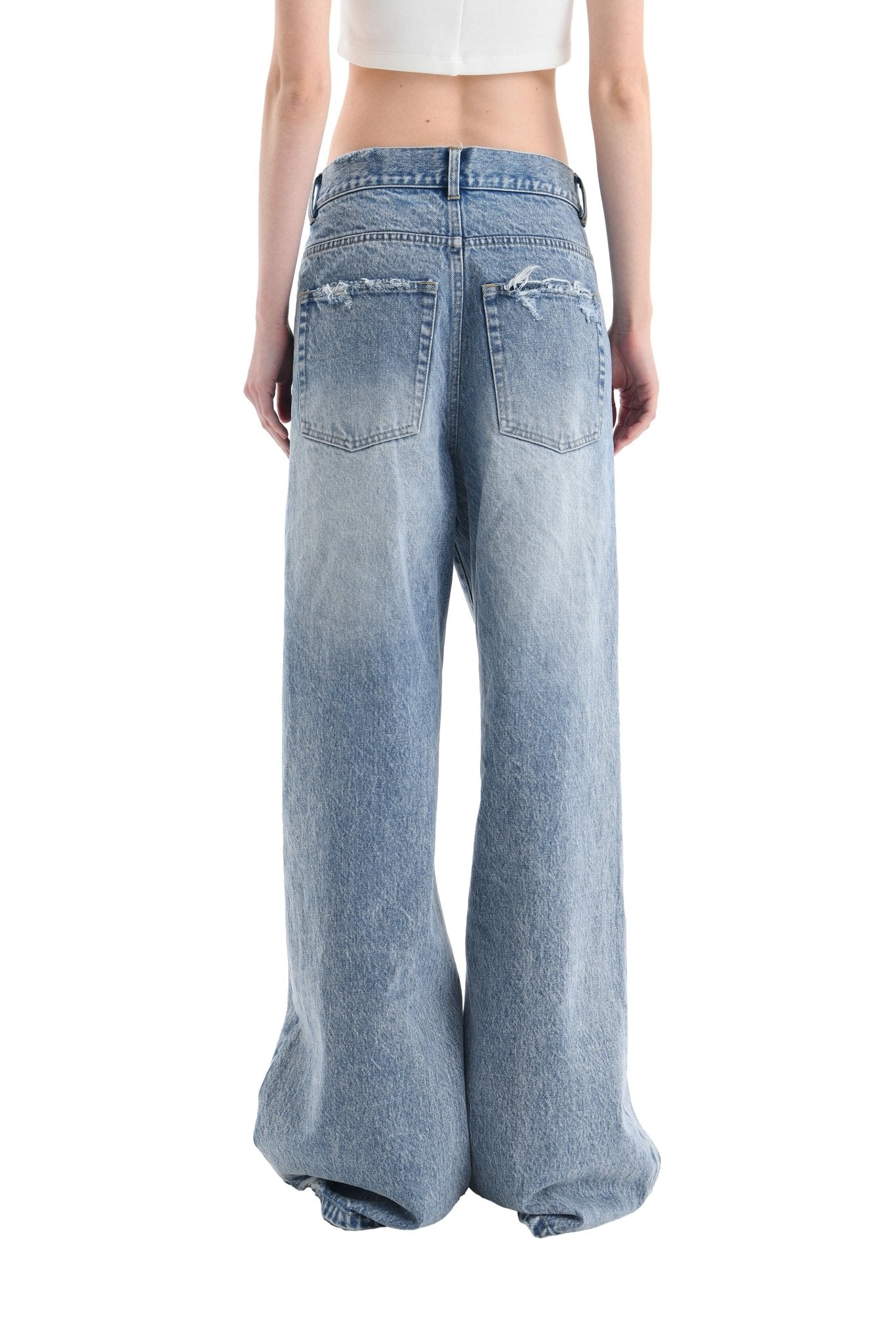 Blue Extra Wide-Leg Jeans