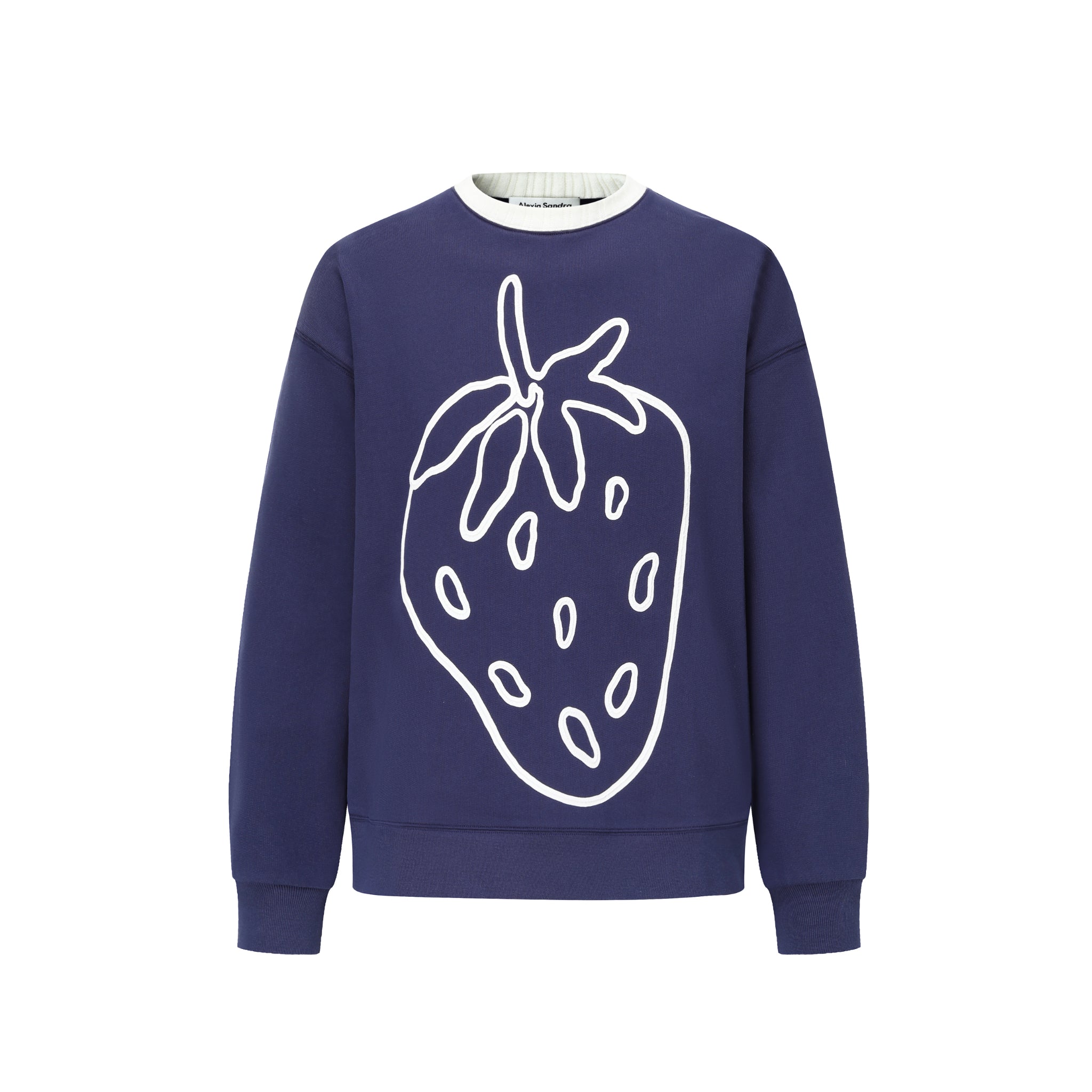 Blue Figured Strawberry Sweatshirt