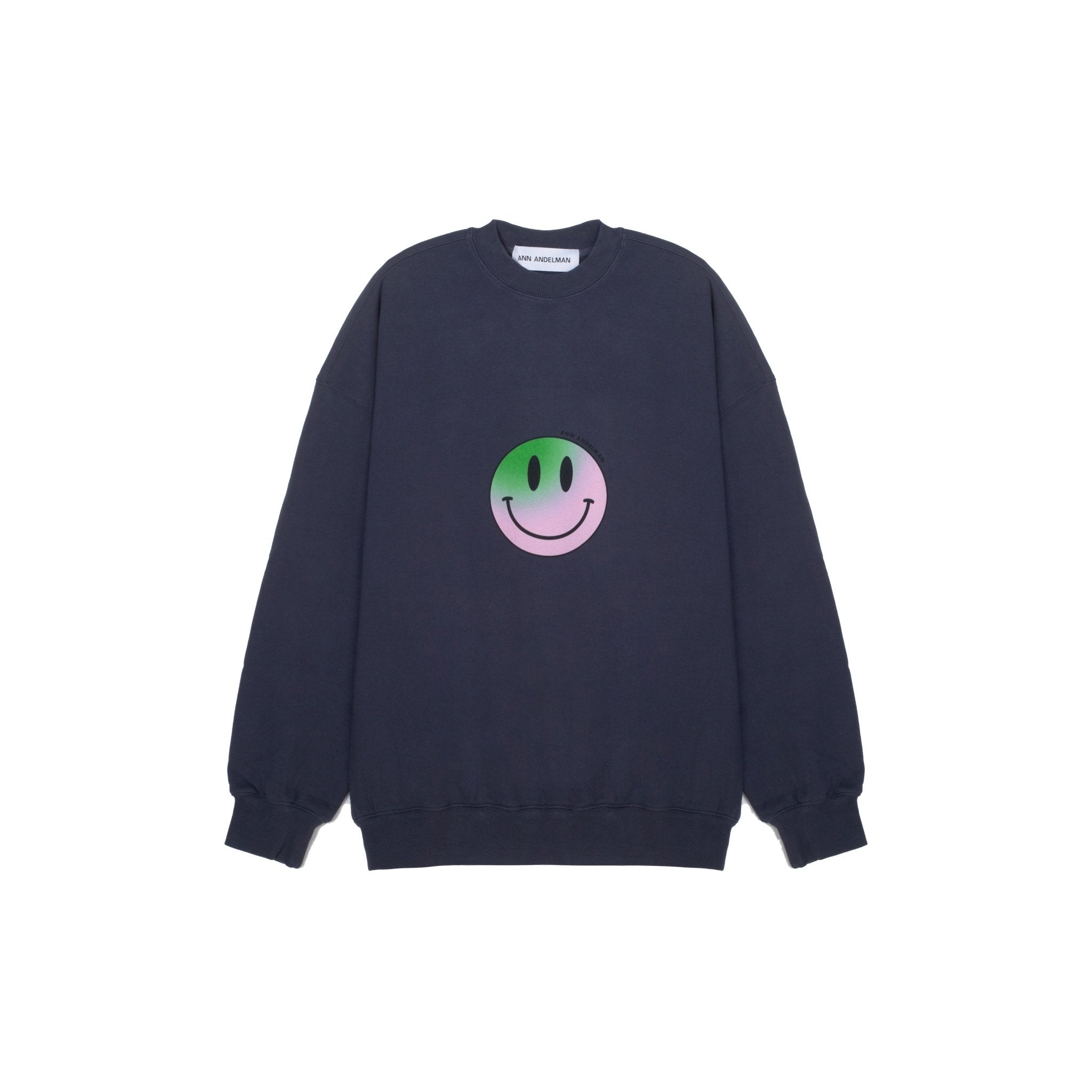 Blue Gradient Smiley Face Sweater