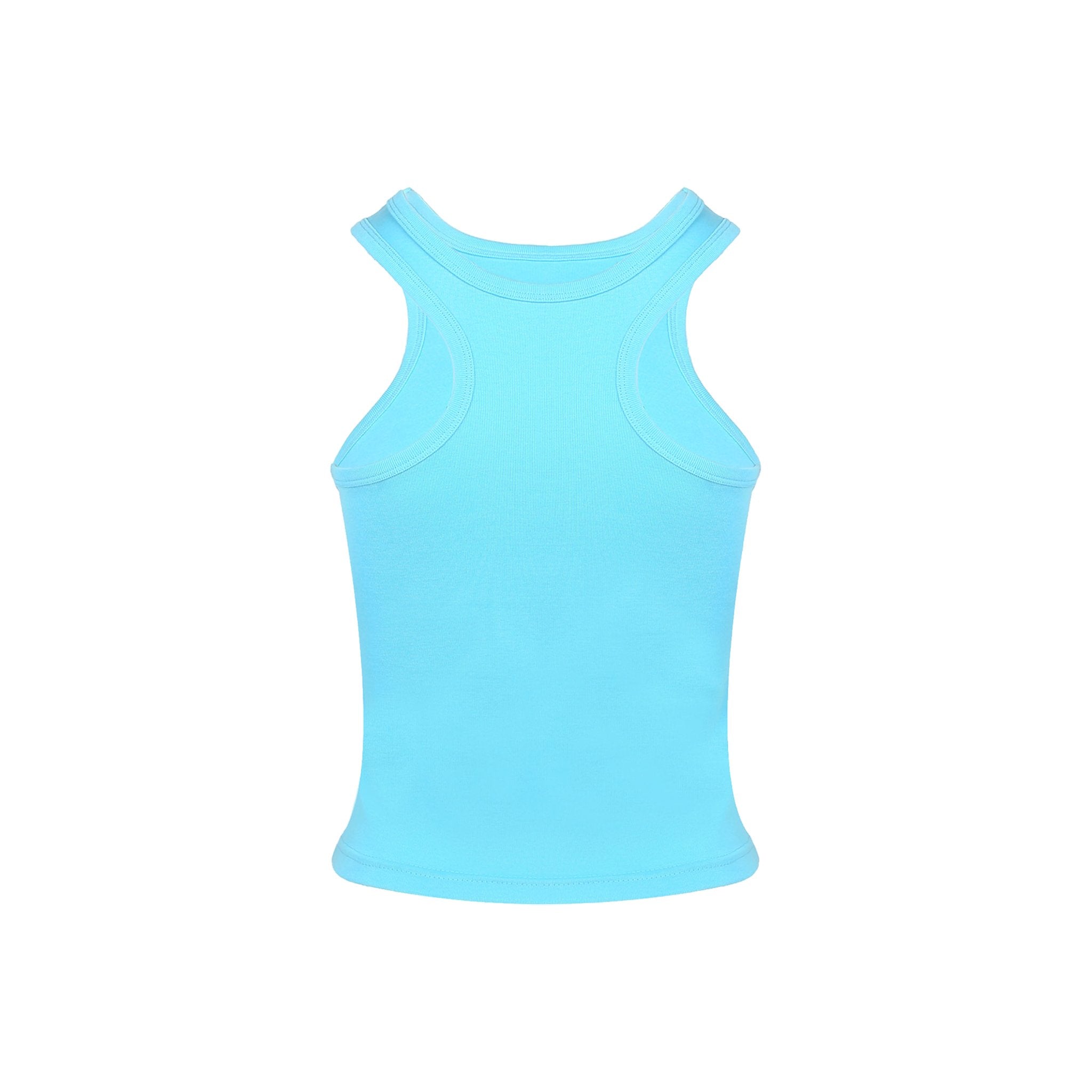 Blue Irregular Tank Top