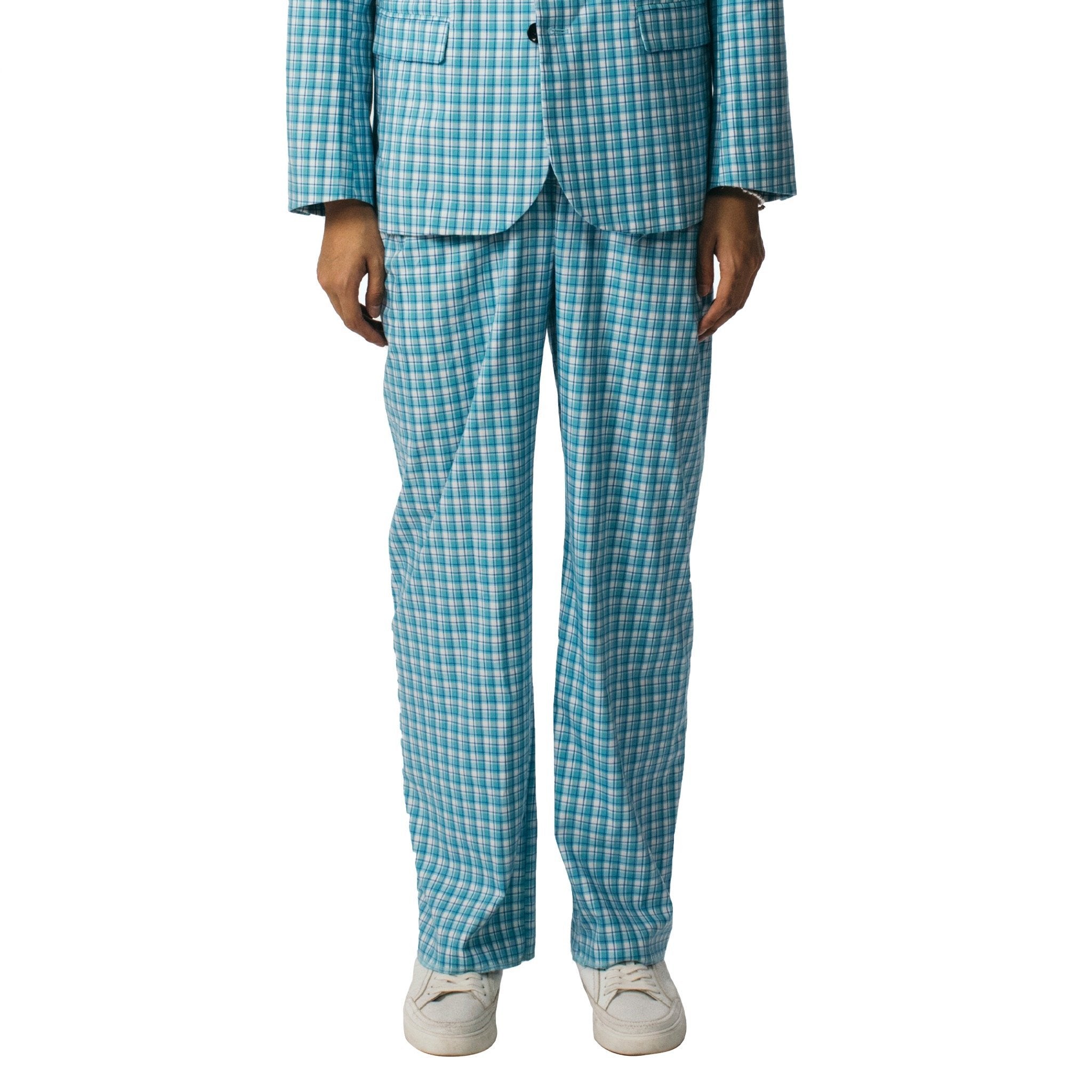 Blue Plaid Trousers