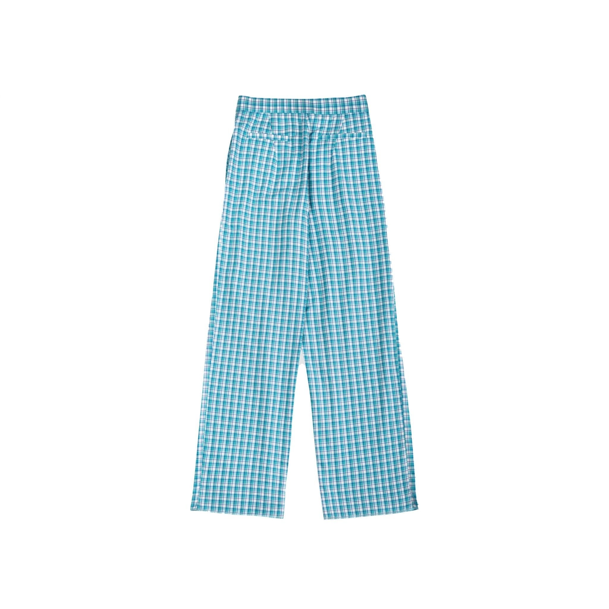 Blue Plaid Trousers