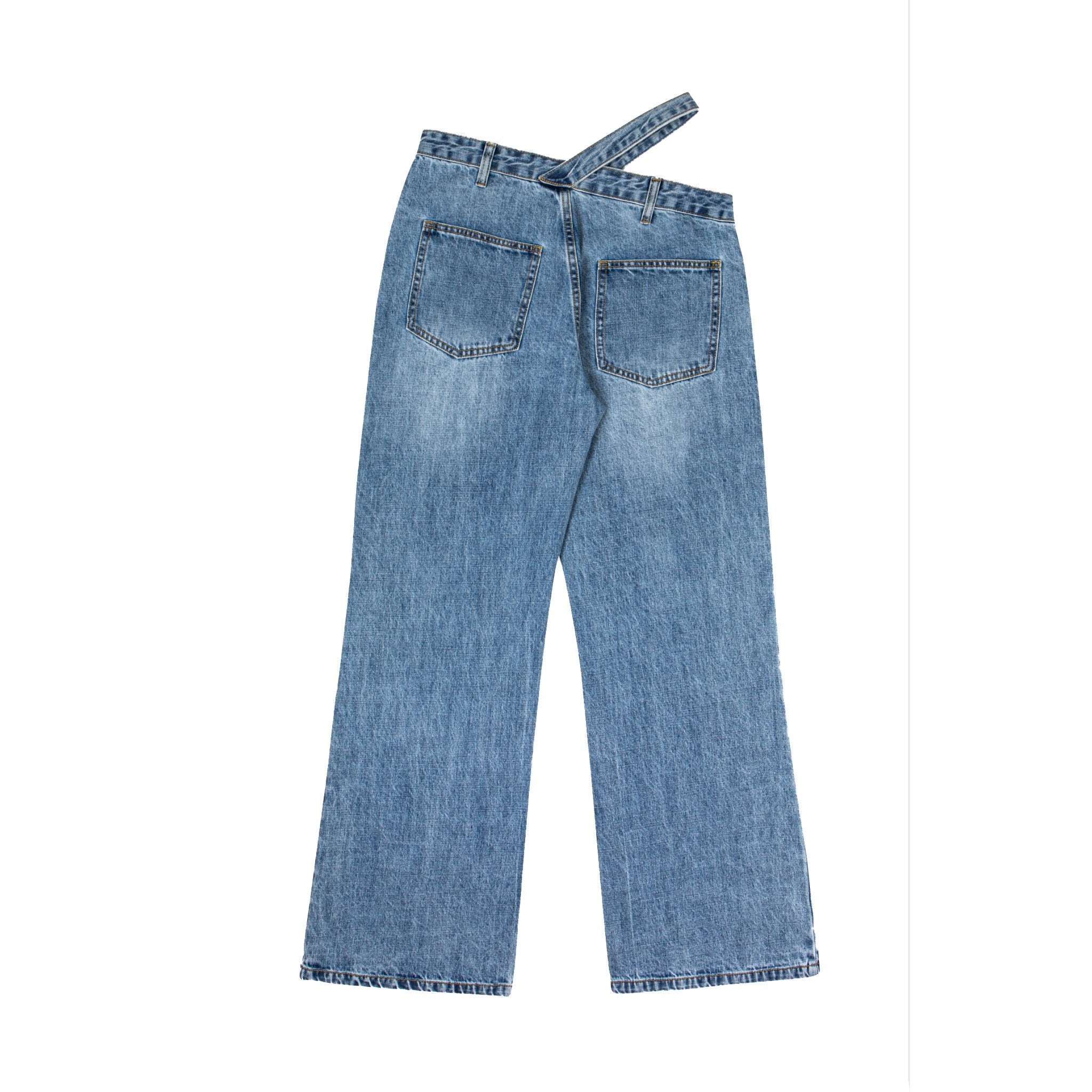 Blue Slant Waist Jeans